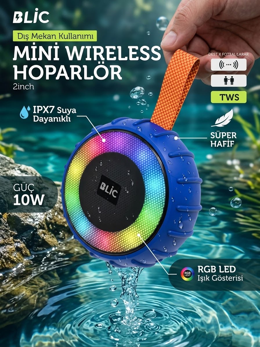 Blic 10W Mini Taşınabilir Bluetooth Hoparlör Blic 10W Mini Taşınabilir Bluetooth Hoparlör