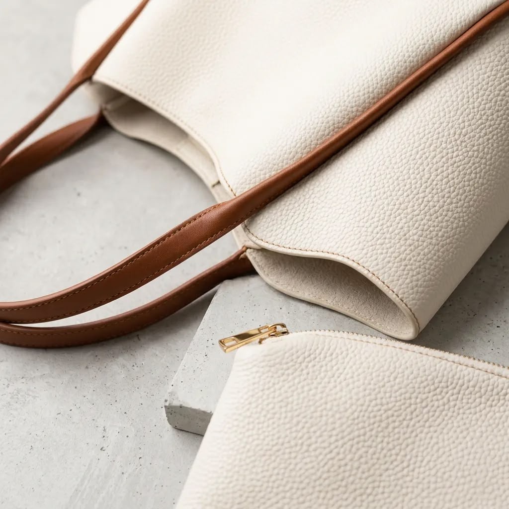 Kadın Krem Kahve Çift Renk Yumuşak Deri Omuz Çantası 30x25 cm Ekstra Makyaj Çantalı - Bayi Depom Kadın Krem Kahve Çift Renk Yumuşak Deri Omuz Çantası 30x25 cm Ekstra Makyaj Çantalı - Bayi Depom