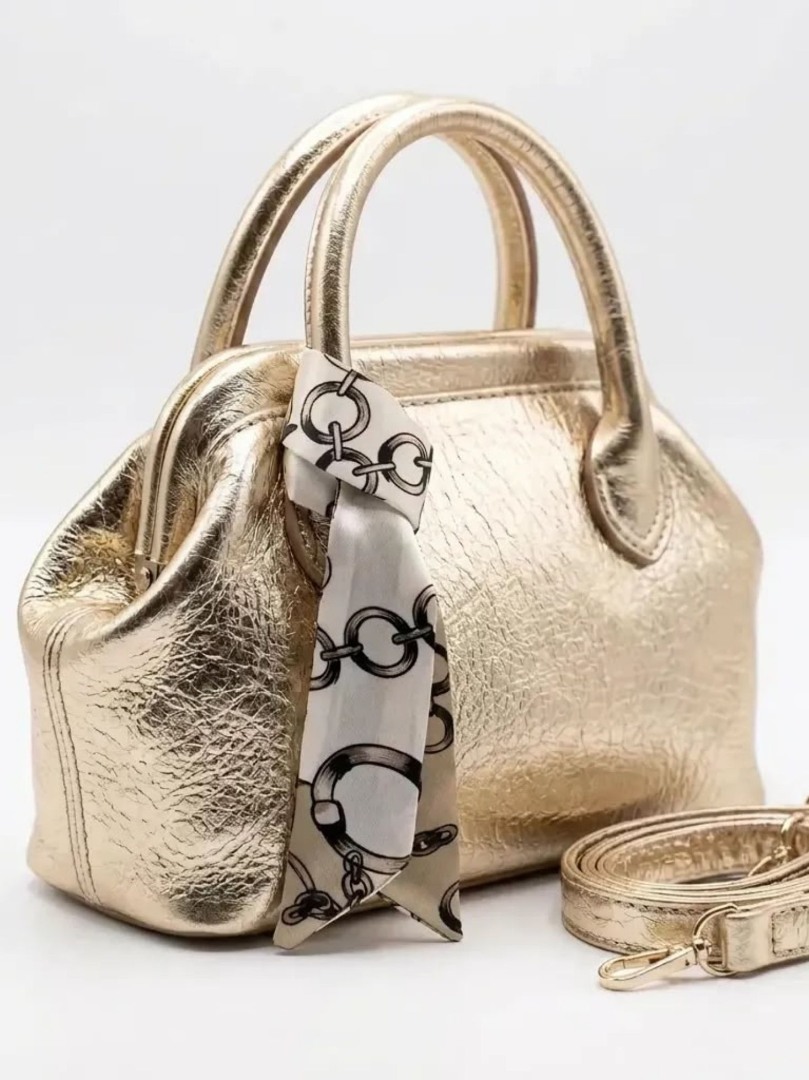 Gold Parlak Dokulu Kadın El ve Çapraz Askılı Çanta - Bayi Depom Gold Parlak Dokulu Kadın El ve Çapraz Askılı Çanta - Bayi Depom