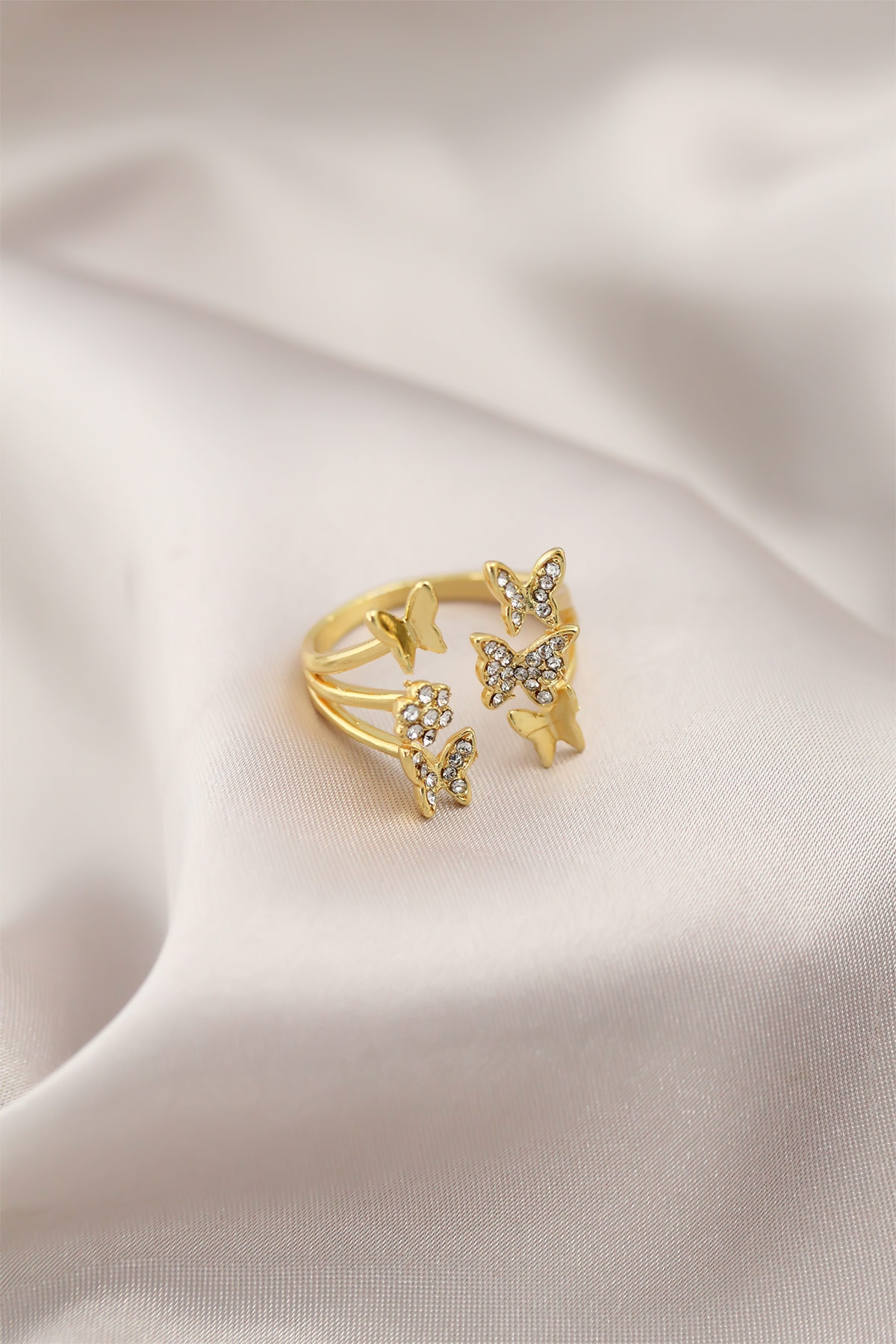 Gold Renk Metal Kelebek Model Kadın Yüzük - Bayi Depom Gold Renk Metal Kelebek Model Kadın Yüzük - Bayi Depom
