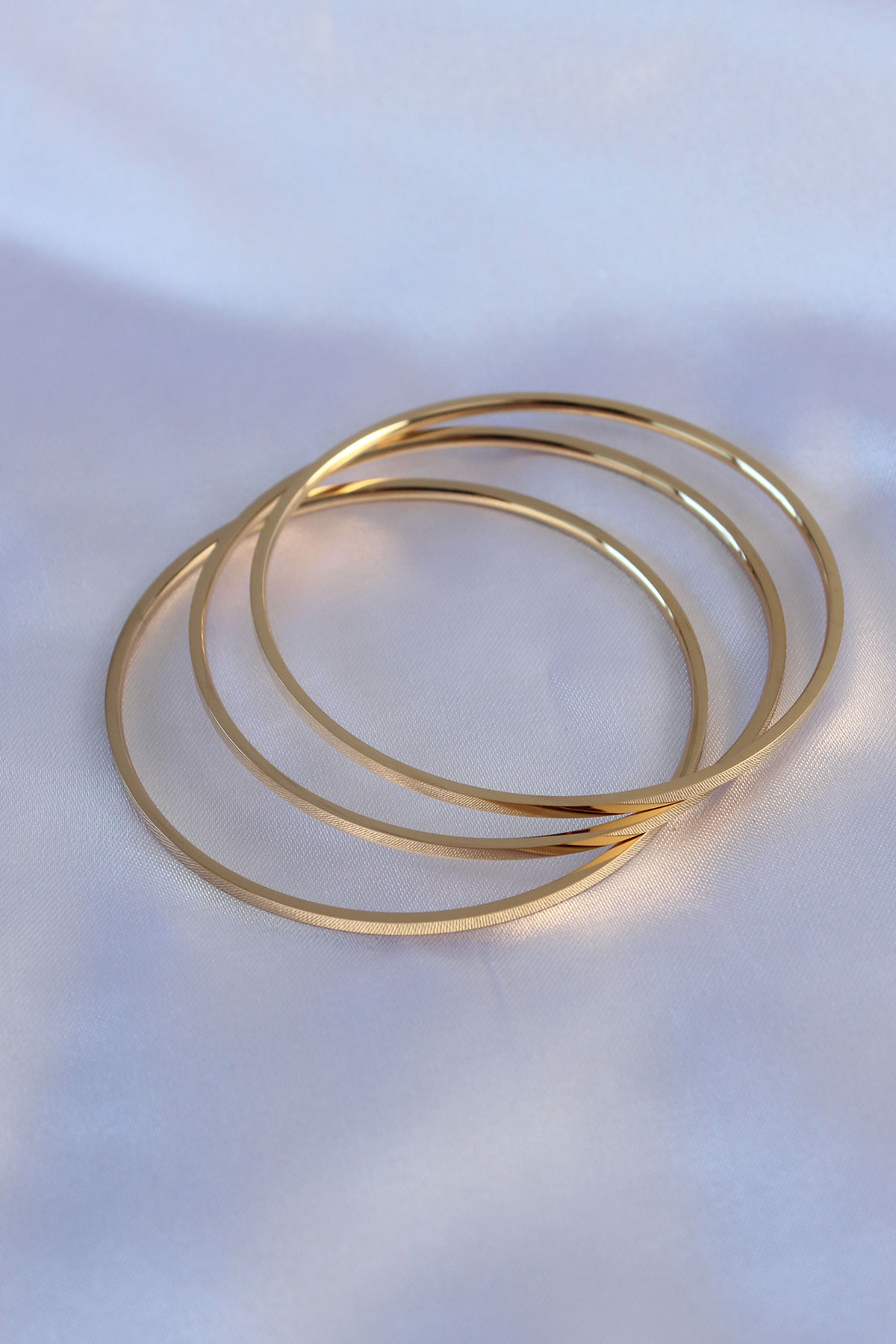 316L Çelik Gold Renk 3'lü Ajda Model Kadın 60 mm Bilezik - Bayi Depom 316L Çelik Gold Renk 3'lü Ajda Model Kadın 60 mm Bilezik - Bayi Depom