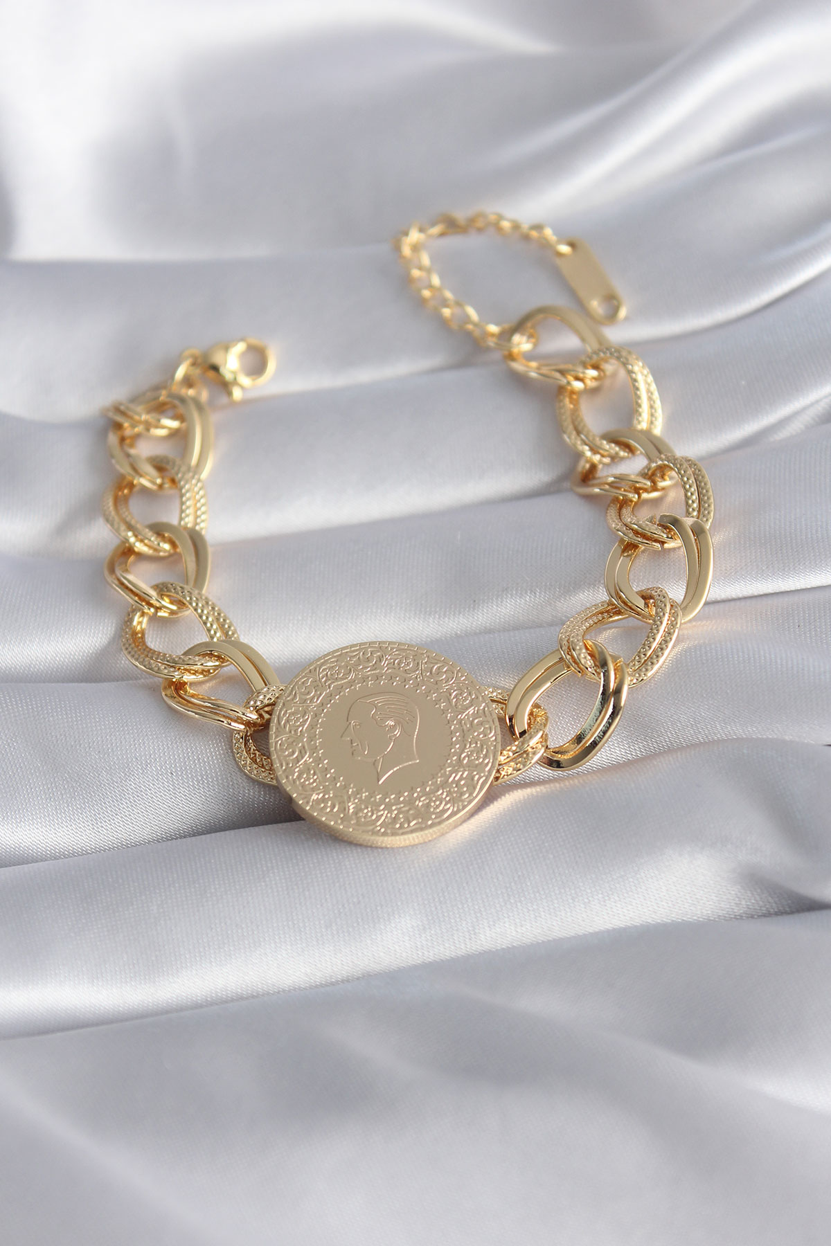 316L Çelik Gold Renk Tam Gold Model Samanyolu Kadın Bileklik - Bayi Depom