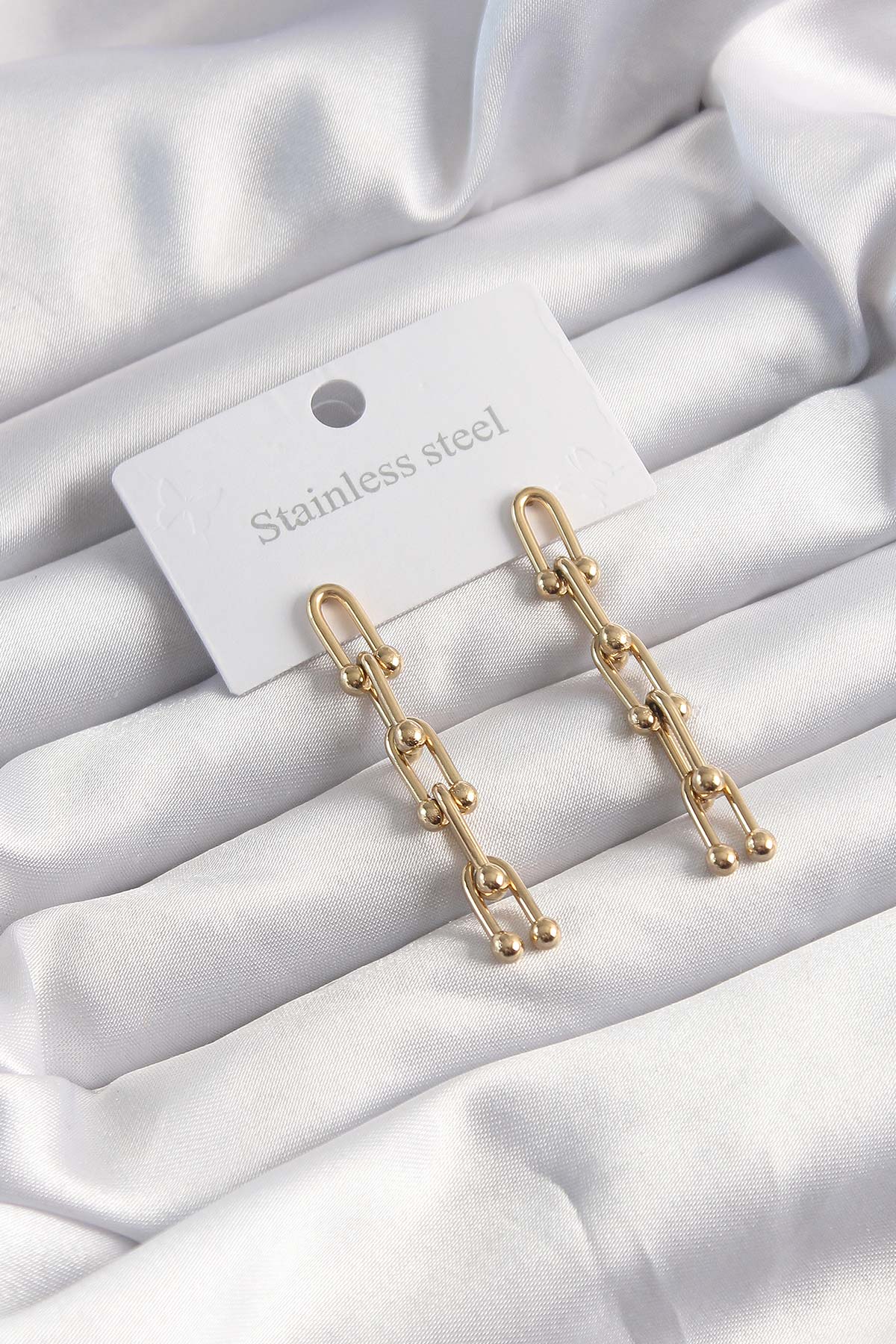 316L Çelik Gold Renk Sallantılı Model Küpe - Bayi Depom 316L Çelik Gold Renk Sallantılı Model Küpe - Bayi Depom