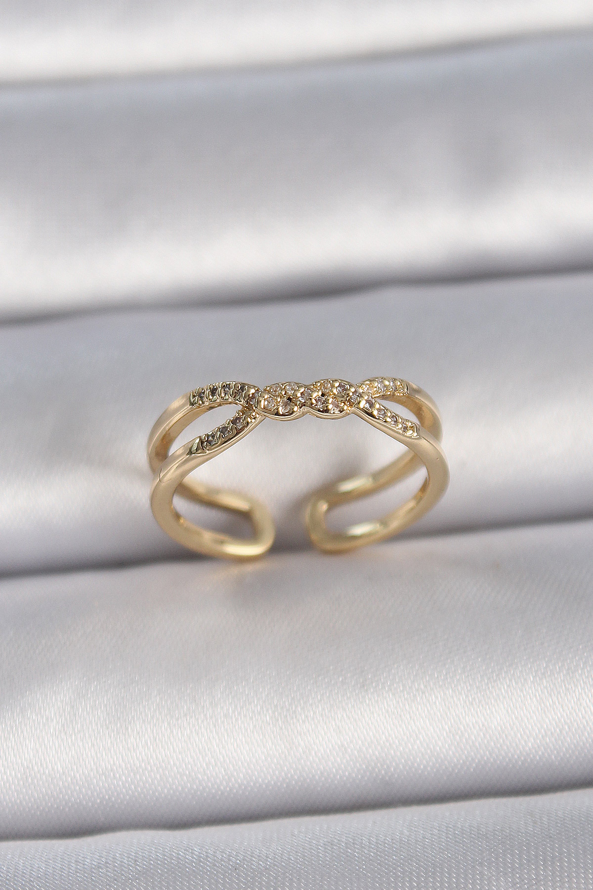 Pirinç Gold Renk Ayarlanabilir Zirkon Taşlı Sarmal Model Kadın Yüzük - Bayi Depom Pirinç Gold Renk Ayarlanabilir Zirkon Taşlı Sarmal Model Kadın Yüzük - Bayi Depom