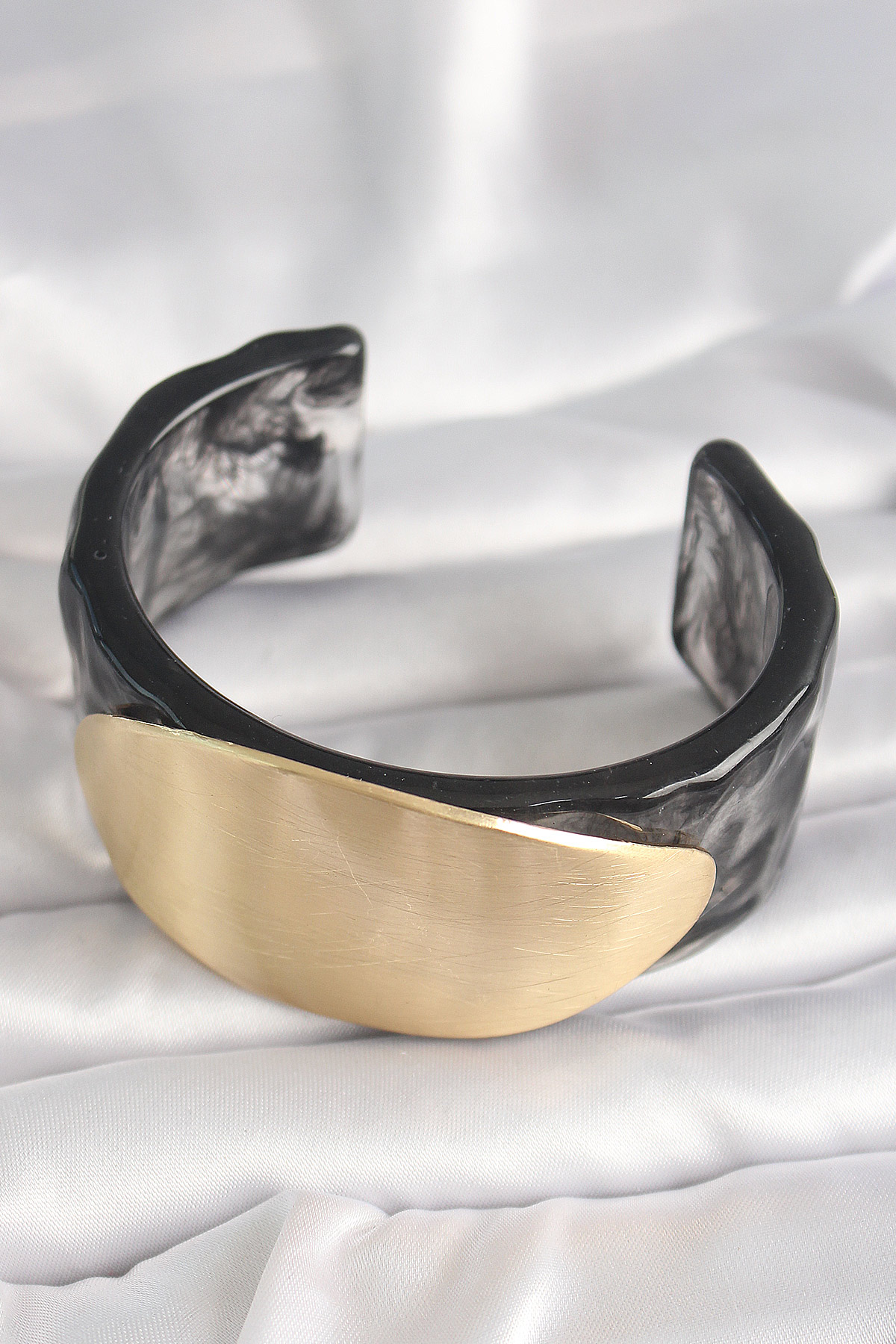 Siyah Mermer Desen Akrilik Plastik Gold Oval Plaka Model Vintage Kadın Bilezik - Bayi Depom Siyah Mermer Desen Akrilik Plastik Gold Oval Plaka Model Vintage Kadın Bilezik - Bayi Depom