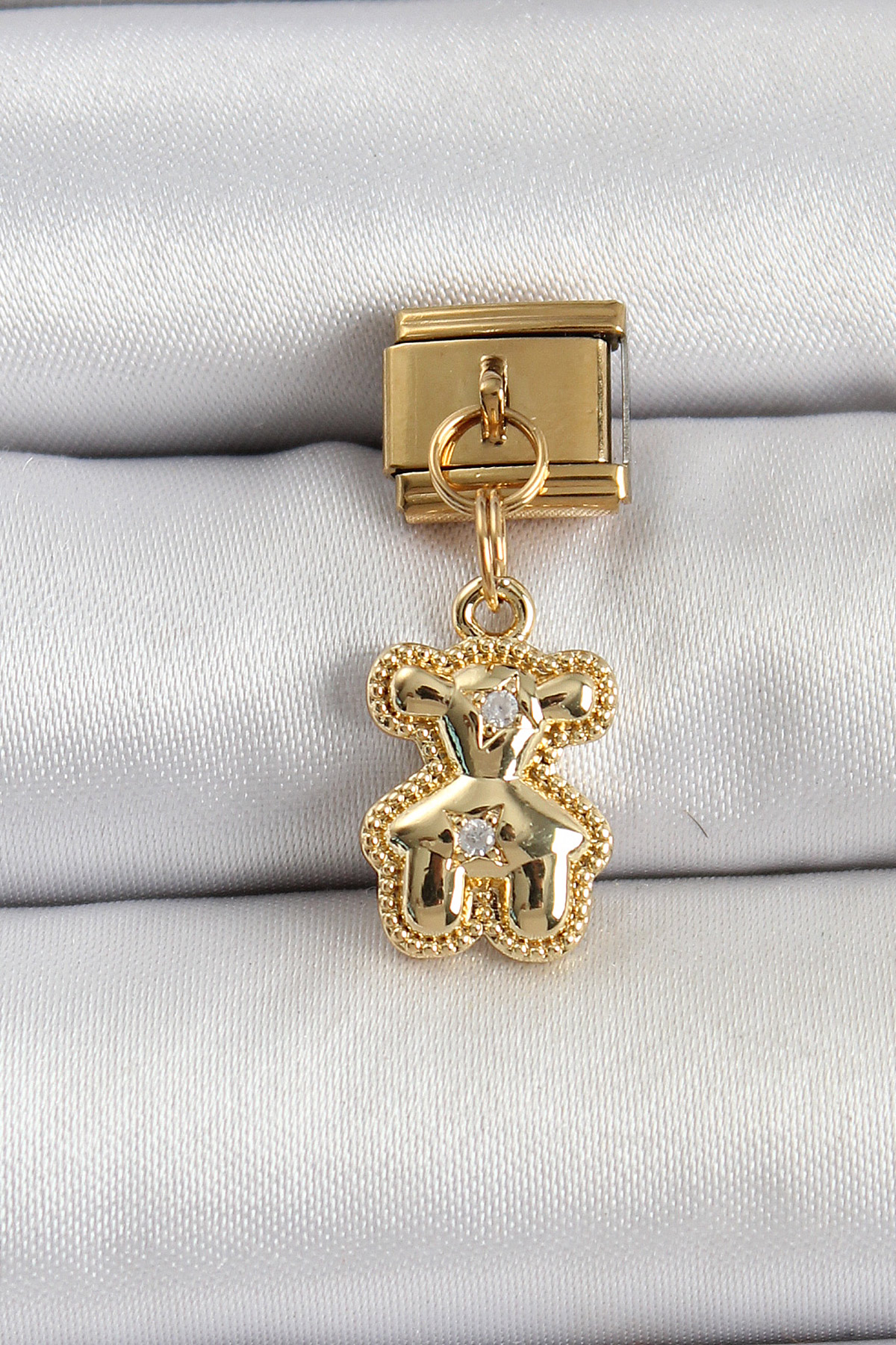 316L Çelik Sallantılı Zirkon Taşlı Ayıcık Model Gold Renk Nomination Charm - Bayi Depom 316L Çelik Sallantılı Zirkon Taşlı Ayıcık Model Gold Renk Nomination Charm - Bayi Depom