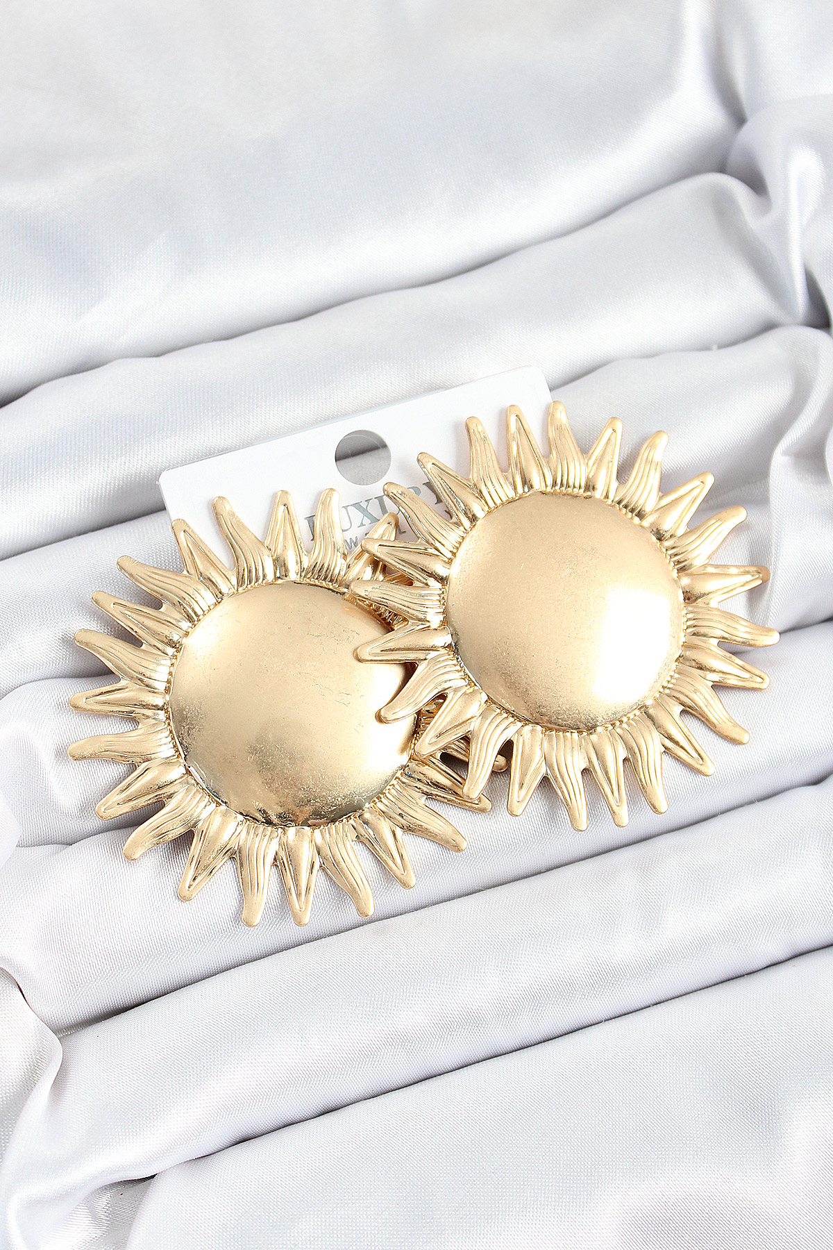 Pirinç Güneş Model Gold Renk Kadın Küpe - Bayi Depom Pirinç Güneş Model Gold Renk Kadın Küpe - Bayi Depom