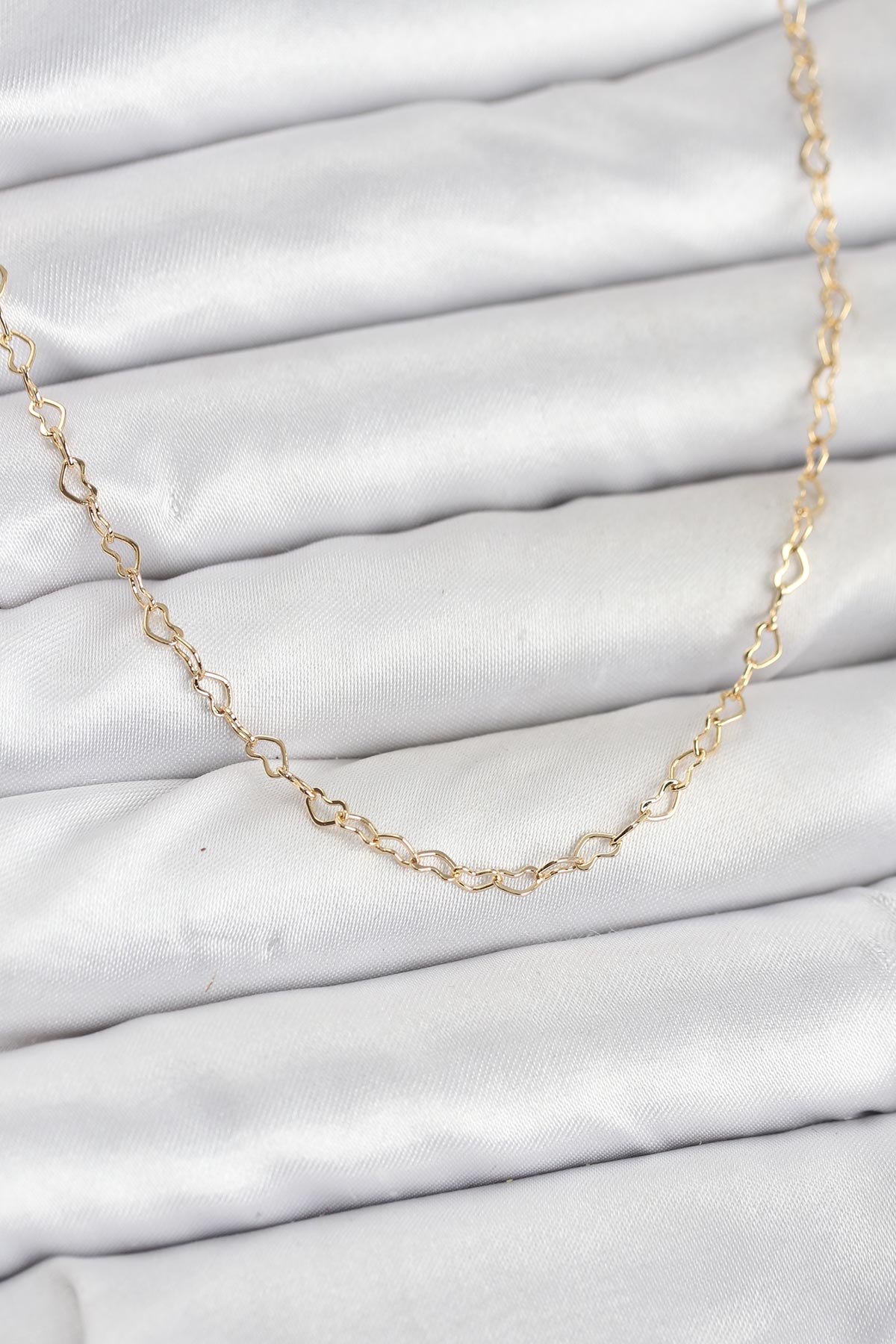 CM 14K Gold Renk Kalp Zincirli Kadın Kolye - Bayi Depom CM 14K Gold Renk Kalp Zincirli Kadın Kolye - Bayi Depom