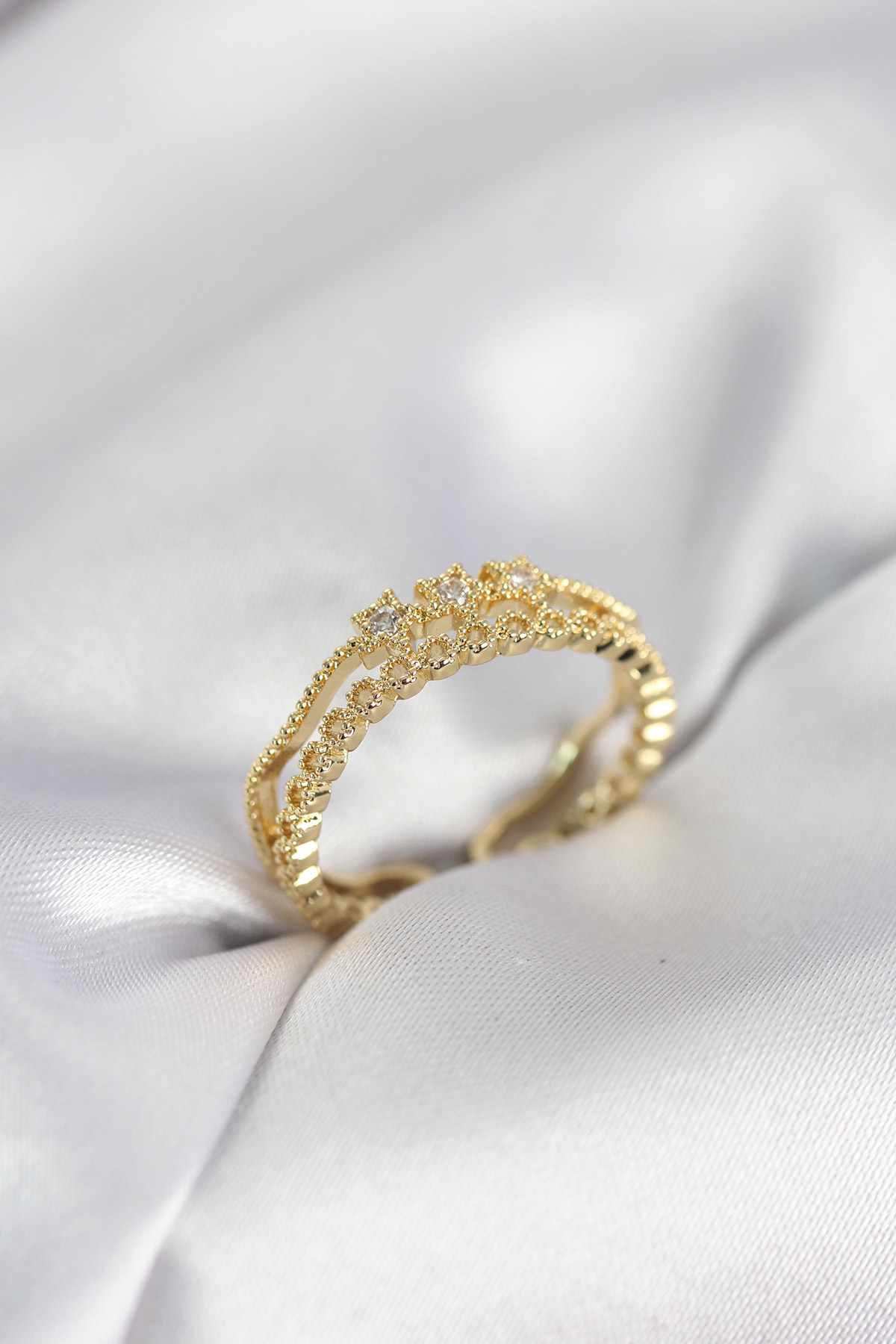 Gold Renk Minimal Yıldızlı Model Kadın Yüzük - Bayi Depom Gold Renk Minimal Yıldızlı Model Kadın Yüzük - Bayi Depom