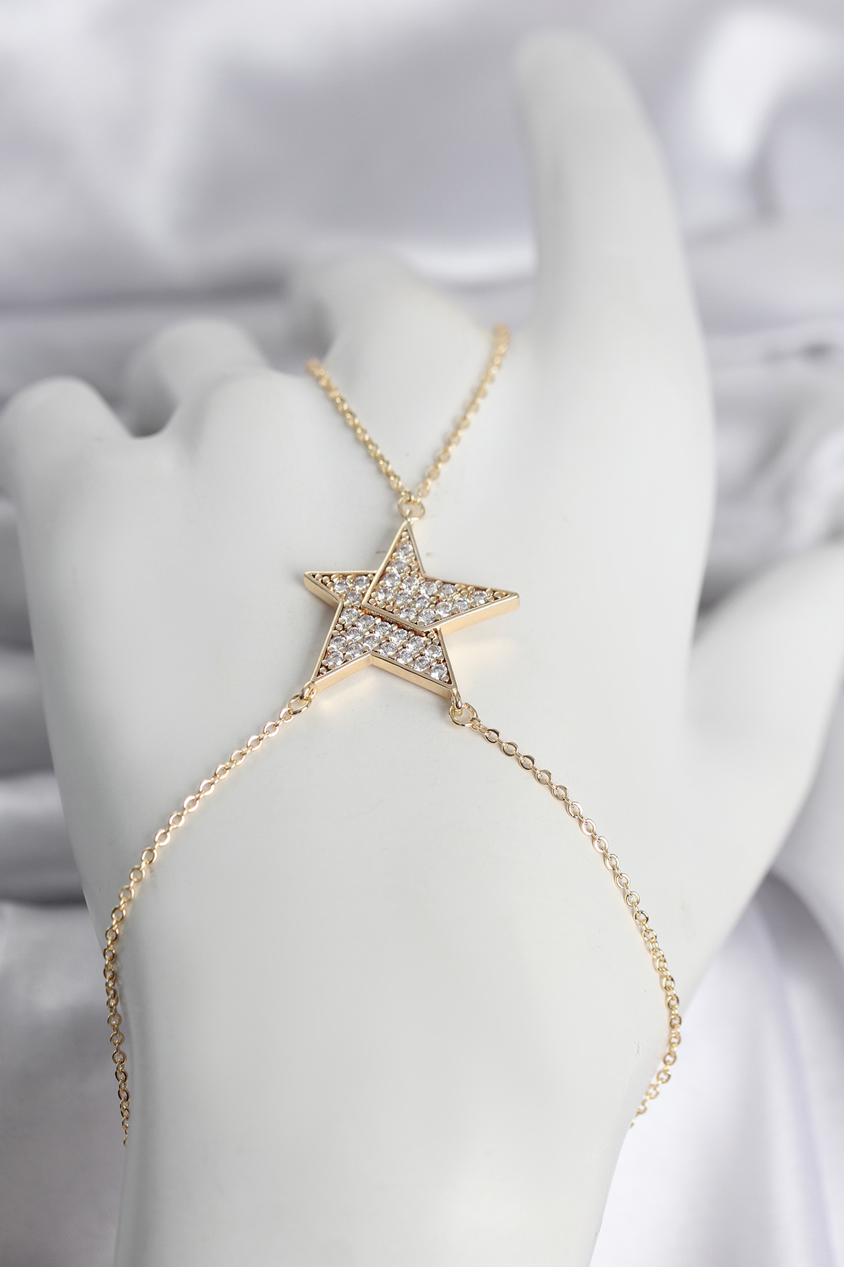 Pirinç Gold Renk Zirkon Taşlı Yıldız Model Kadın Şahmeran - Bayi Depom Pirinç Gold Renk Zirkon Taşlı Yıldız Model Kadın Şahmeran - Bayi Depom