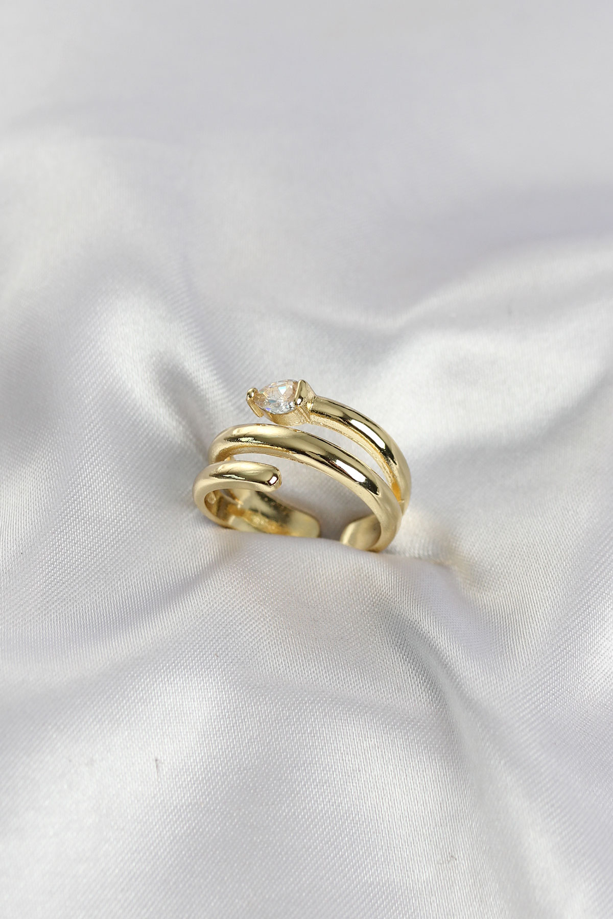 Pirinç Gold Renk Sarmal Yılan Model Kadın Yüzük - Bayi Depom Pirinç Gold Renk Sarmal Yılan Model Kadın Yüzük - Bayi Depom