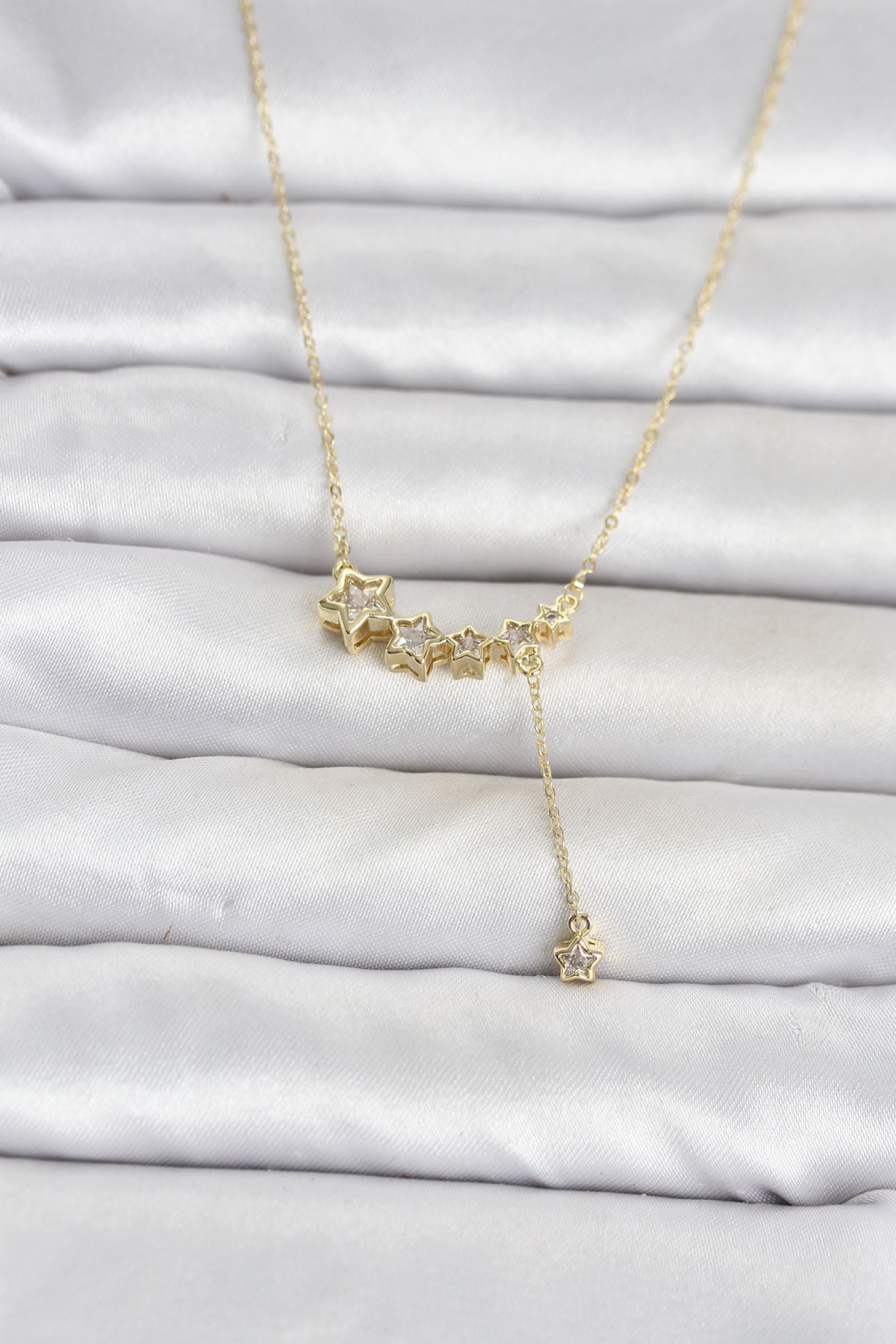 Pirinç Gold Renk Minimal Sallantılı Yıldız Model Kadın Kolye - Bayi Depom Pirinç Gold Renk Minimal Sallantılı Yıldız Model Kadın Kolye - Bayi Depom