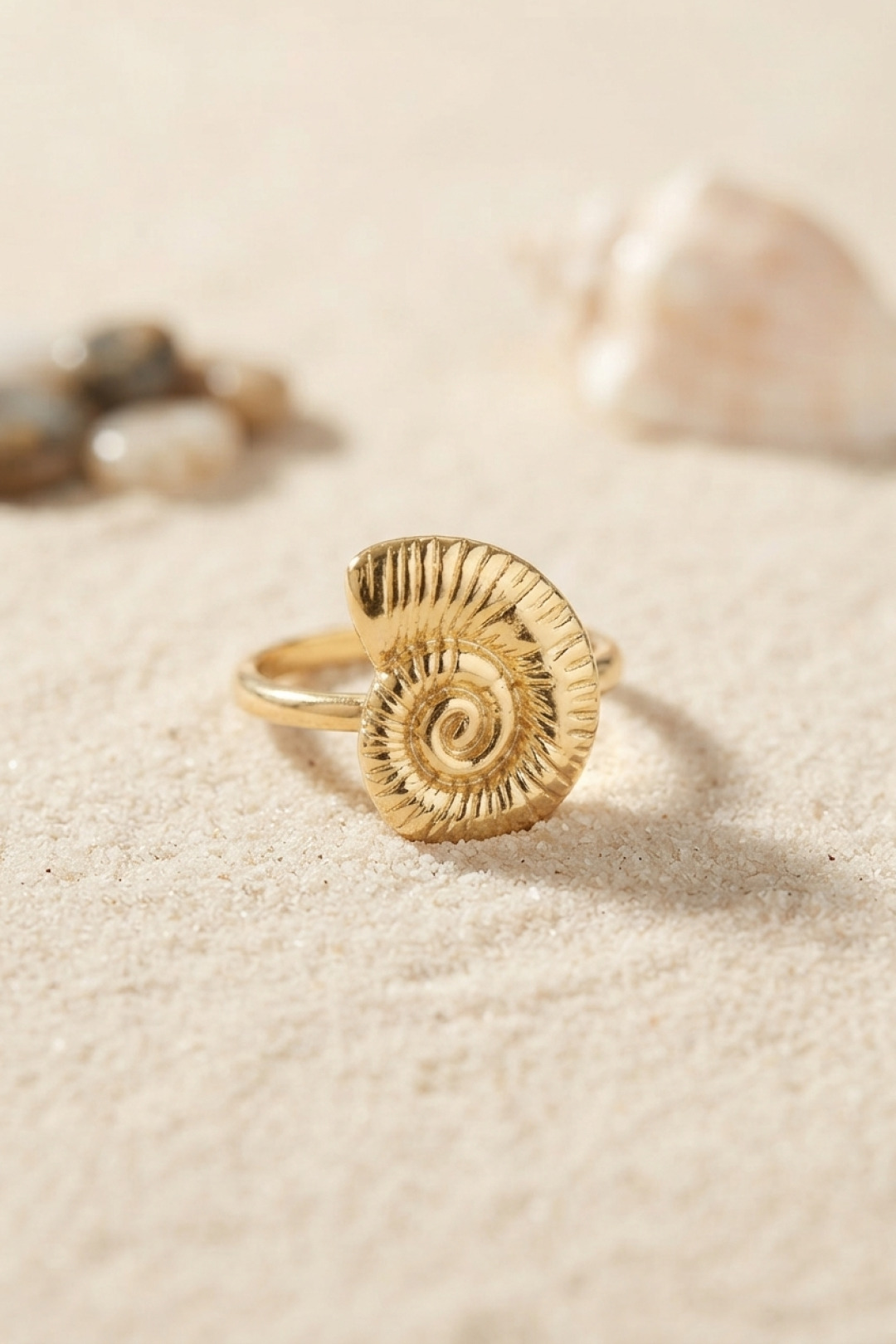 Nautilus Tasarım Gold Renk Kadın Yüzük - Bayi Depom Nautilus Tasarım Gold Renk Kadın Yüzük - Bayi Depom