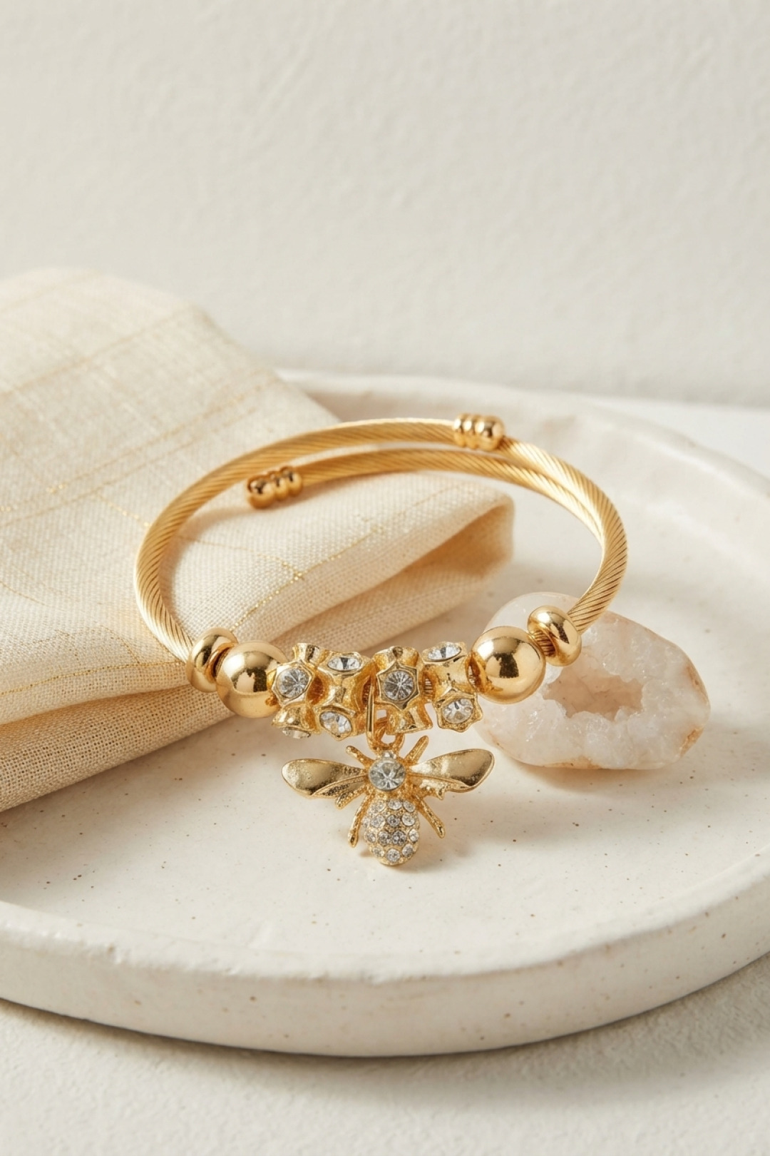 Arı Model Gold Renk Charm Bileklik - Bayi Depom