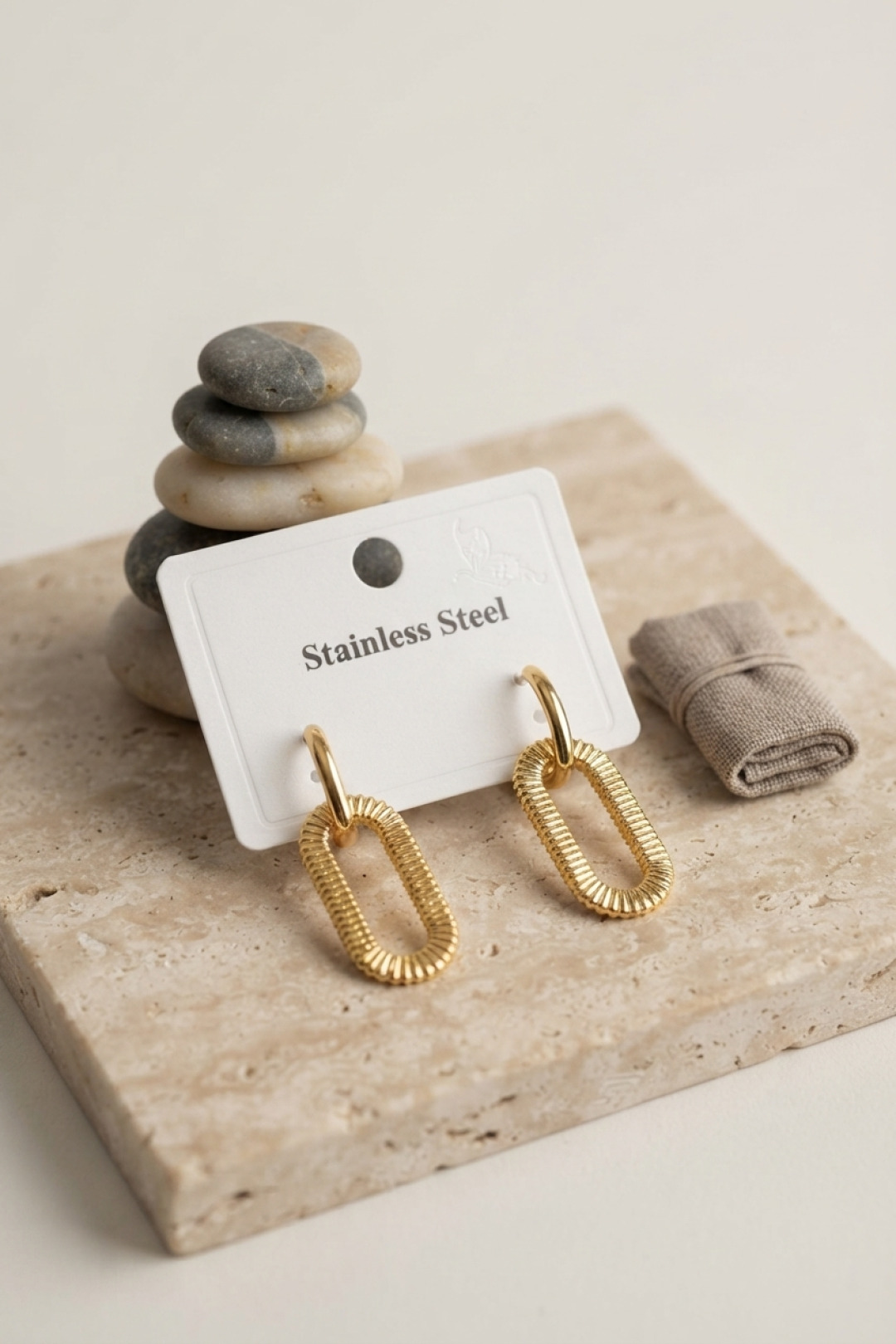 316L Gold Renk Tırtıklı Ataç Form Tasarım Küpe - Bayi Depom 316L Gold Renk Tırtıklı Ataç Form Tasarım Küpe - Bayi Depom