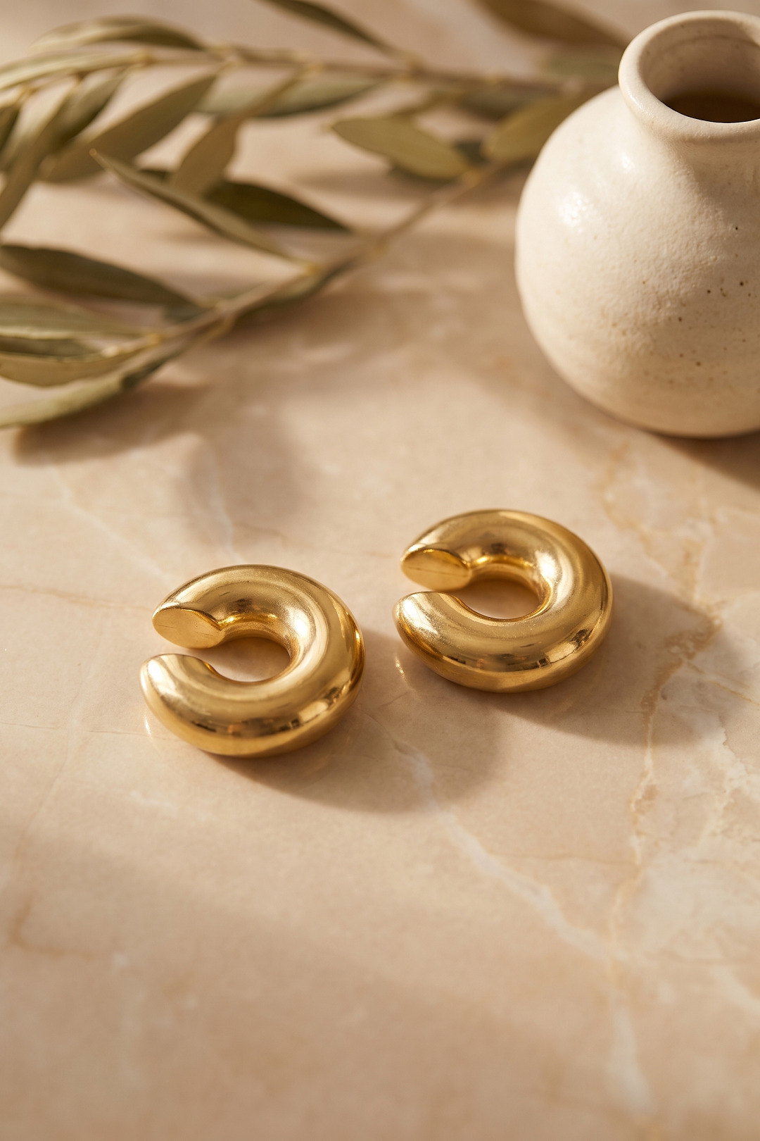 316L Çelik Gold Renk Çiftli Earcuff Küpe - Bayi Depom 316L Çelik Gold Renk Çiftli Earcuff Küpe - Bayi Depom