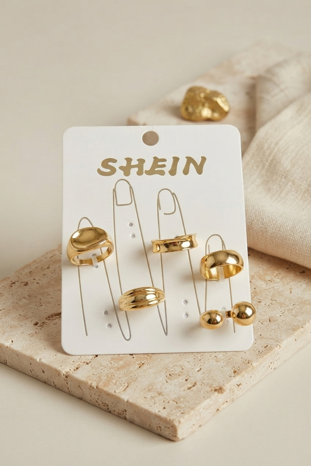 Gold Renk Pirinç Bohem Yüzük Kombini BYK4268 - Bayi Depom Gold Renk Pirinç Bohem Yüzük Kombini BYK4268 - Bayi Depom