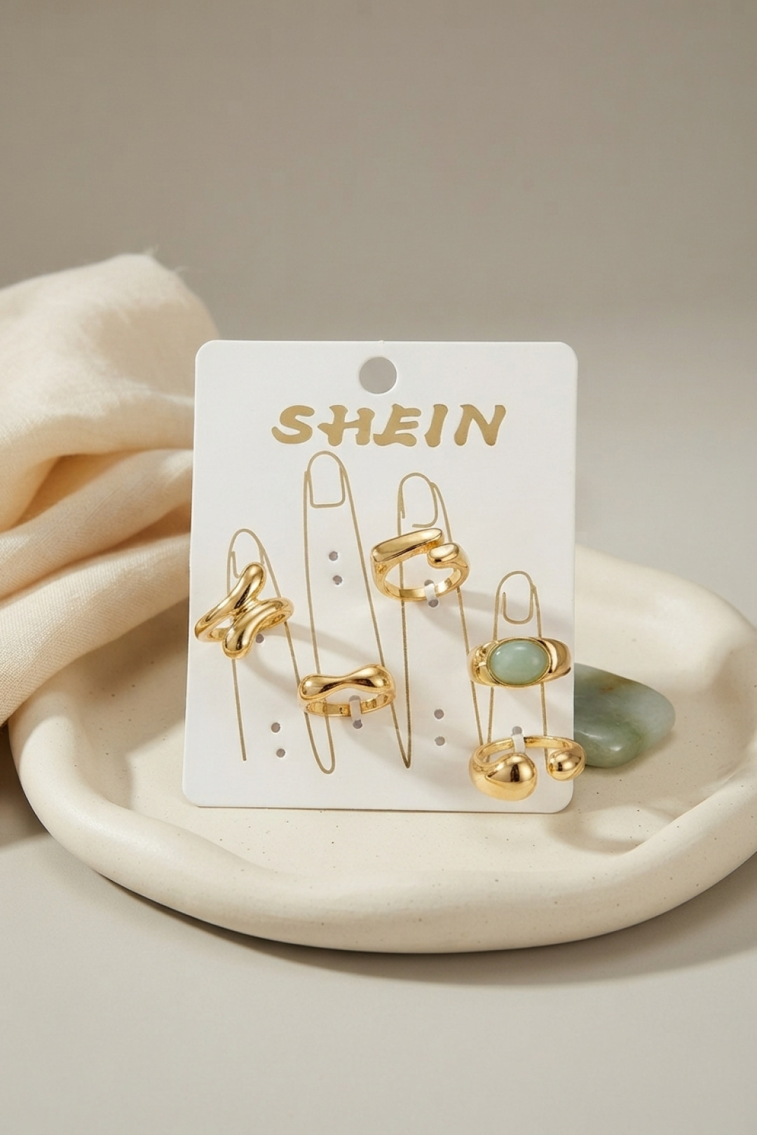 Gold Renk Pirinç Bohem Yüzük Kombini BYK4272 - Bayi Depom Gold Renk Pirinç Bohem Yüzük Kombini BYK4272 - Bayi Depom