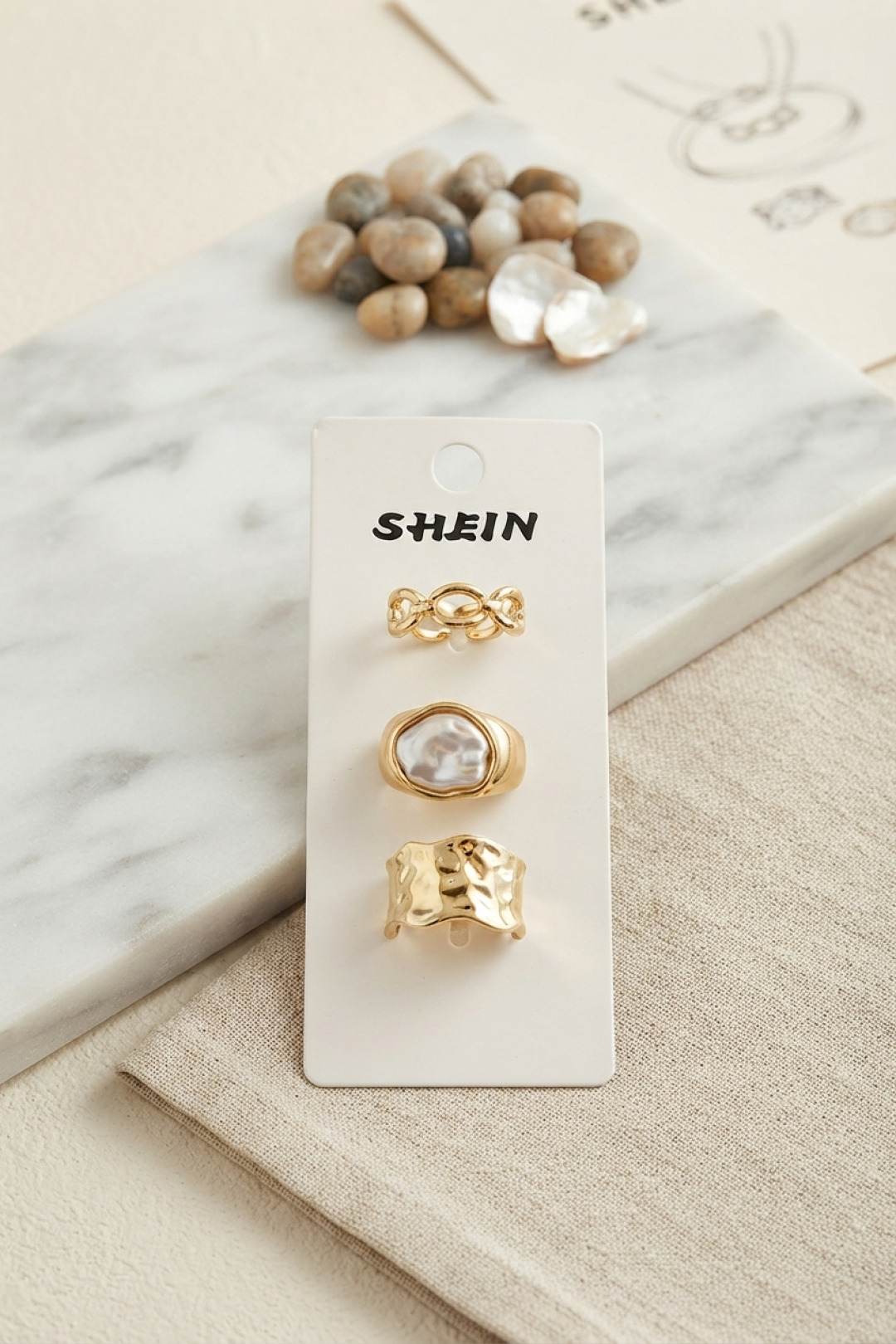 Gold Renk Pirinç 3'lü Vintage Kadın Yüzük Kombini BYK4288 - Bayi Depom Gold Renk Pirinç 3'lü Vintage Kadın Yüzük Kombini BYK4288 - Bayi Depom