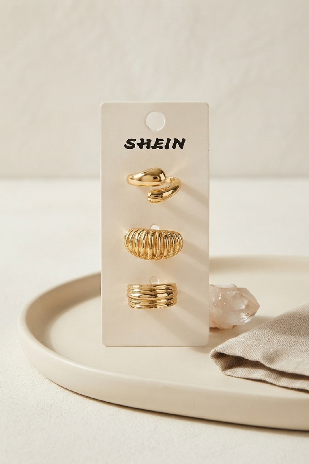 Gold Renk Pirinç 3'lü Vintage Kadın Yüzük Kombini BYK4298 - Bayi Depom Gold Renk Pirinç 3'lü Vintage Kadın Yüzük Kombini BYK4298 - Bayi Depom