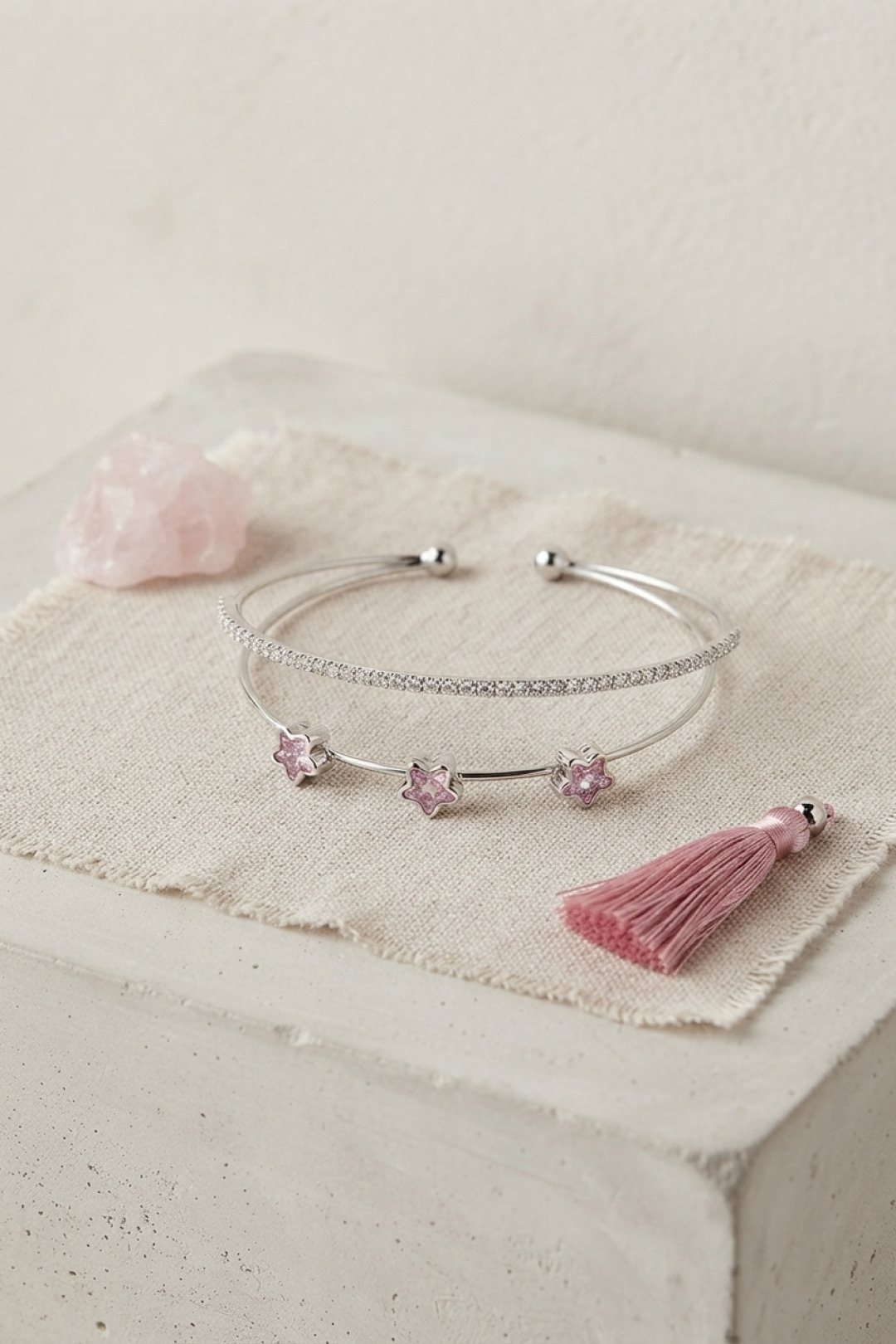 Pembe Yıldız Model Gold Renk Zirkon Taşlı Pirinç Bileklik - Bayi Depom Pembe Yıldız Model Gold Renk Zirkon Taşlı Pirinç Bileklik - Bayi Depom