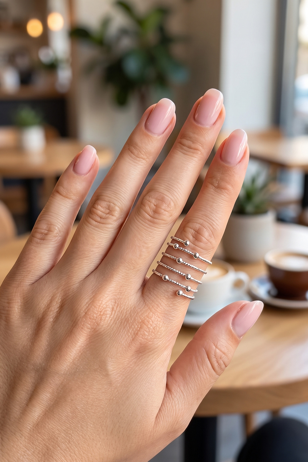 Pirinç Gümüş Renk Spiral Topçuklu Model Kadın Yüzük - Bayi Depom Pirinç Gümüş Renk Spiral Topçuklu Model Kadın Yüzük - Bayi Depom