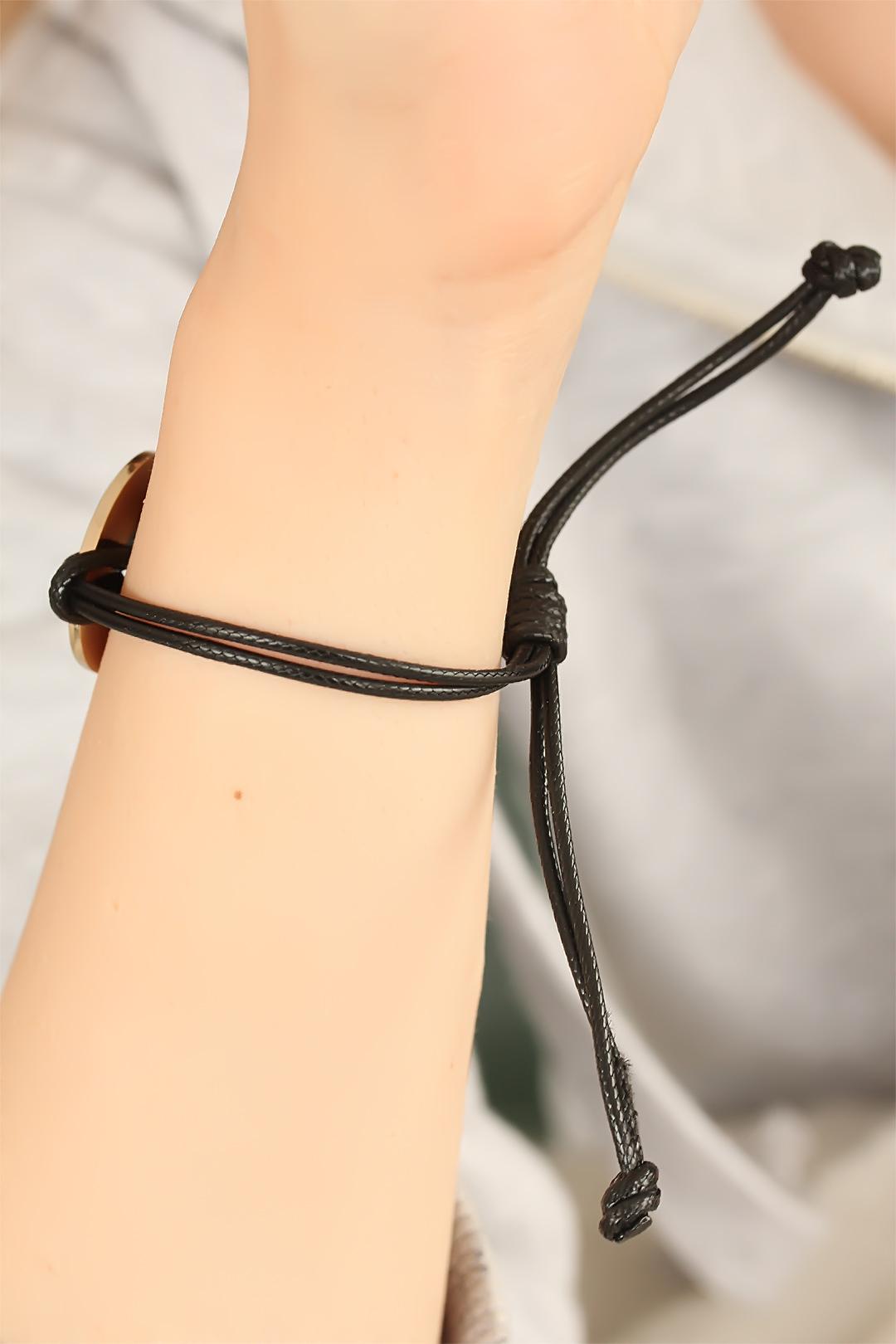 LOVE (Aşık) Siyah Deri İpli Unisex Mood Bileklik - Bayi Depom LOVE (Aşık) Siyah Deri İpli Unisex Mood Bileklik - Bayi Depom
