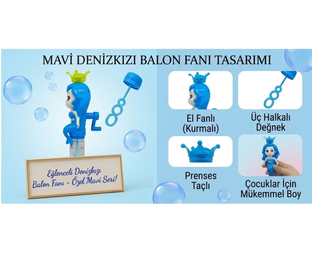 Eğlenceli Deniz Kızı Balon Fanı - 31076 (Bayi Depom) Eğlenceli Deniz Kızı Balon Fanı - 31076 (Bayi Depom)
