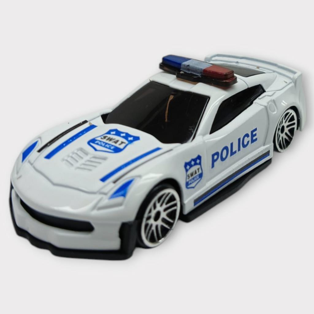 Metal Mini Polis Arabası  8 cm - Polis - 1 (Bayi Depom)