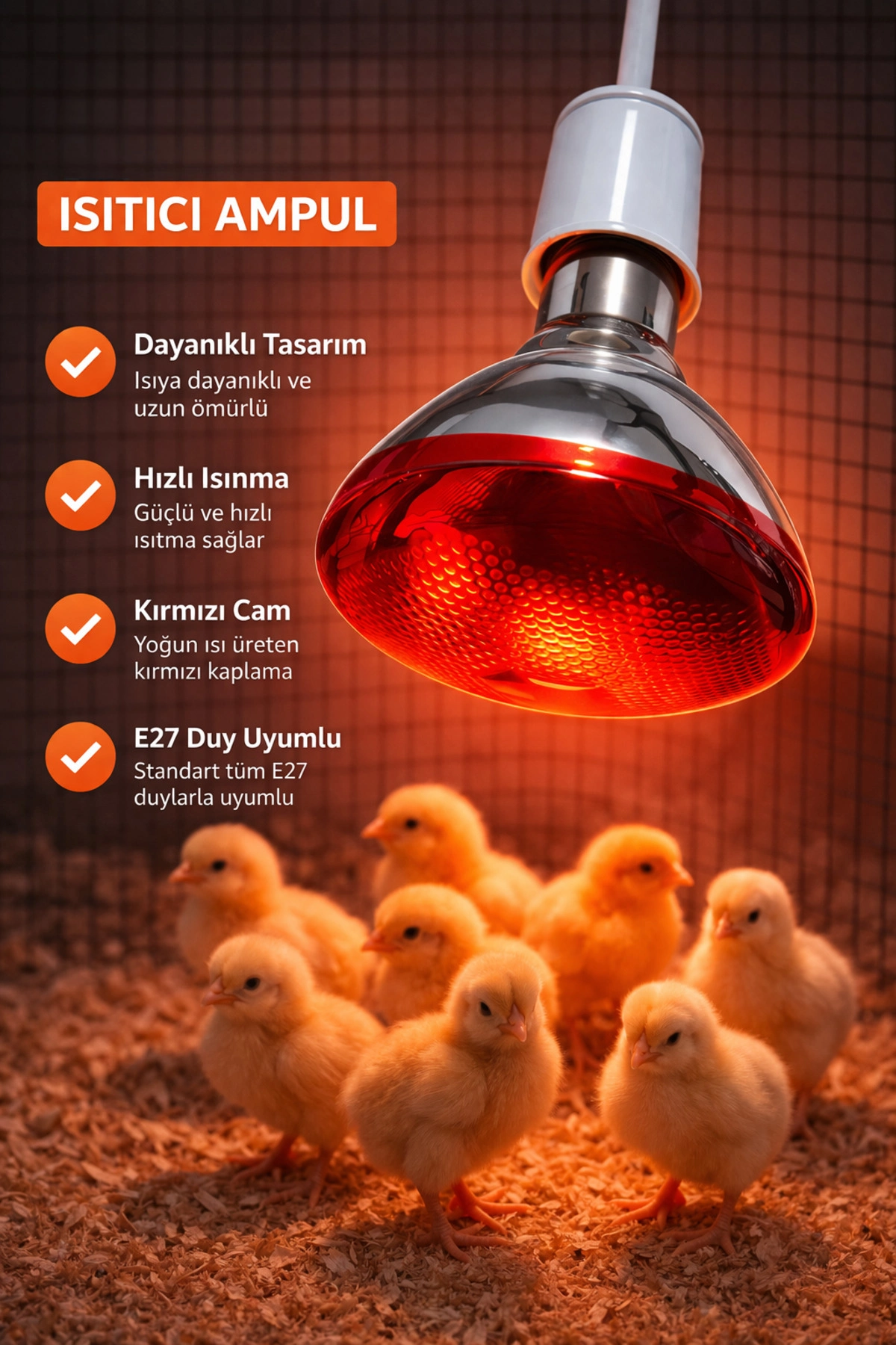150W Isıtıcı Ampul Kırmızı Isı Lambası Civciv Kümes Kuluçka E27 Duy Isıtma Ampulü ( Bayi Depom ) 150W Isıtıcı Ampul Kırmızı Isı Lambası Civciv Kümes Kuluçka E27 Duy Isıtma Ampulü ( Bayi Depom )