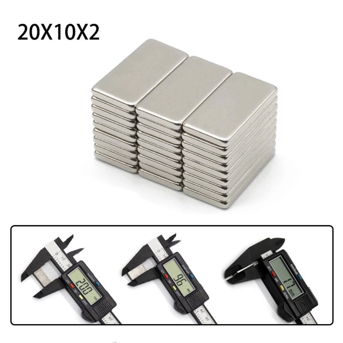 20×10×2 mm N35 Neodyum Mıknatıs – Köşeli, Nikel Kaplama (50’li Set) ( Bayi Depom ) 20×10×2 mm N35 Neodyum Mıknatıs – Köşeli, Nikel Kaplama (50’li Set) ( Bayi Depom )