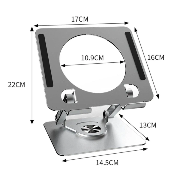 360 Derece Dönebilen Yükseltilmiş Masaüstü Ayarlanabilir Metal Tablet Standı ( Bayi Depom )