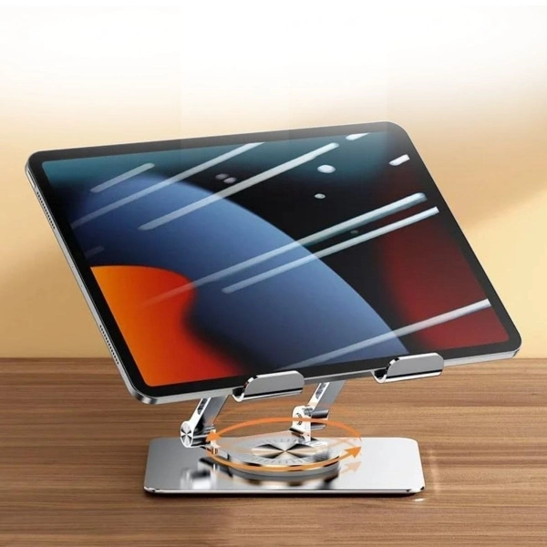 360 Derece Dönebilen Yükseltilmiş Masaüstü Ayarlanabilir Metal Tablet Standı ( Bayi Depom )