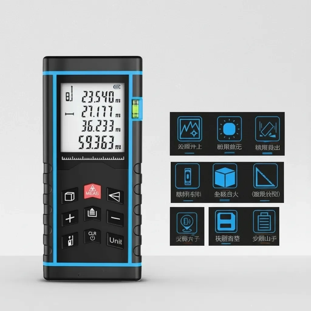 40 Metre Hassas Lazermetre Ölçer LCD Dijital Ekran Su Terazili Lazerli Mesafe Ölçüm Cihazı ( Bayi Depom ) 40 Metre Hassas Lazermetre Ölçer LCD Dijital Ekran Su Terazili Lazerli Mesafe Ölçüm Cihazı ( Bayi Depom )