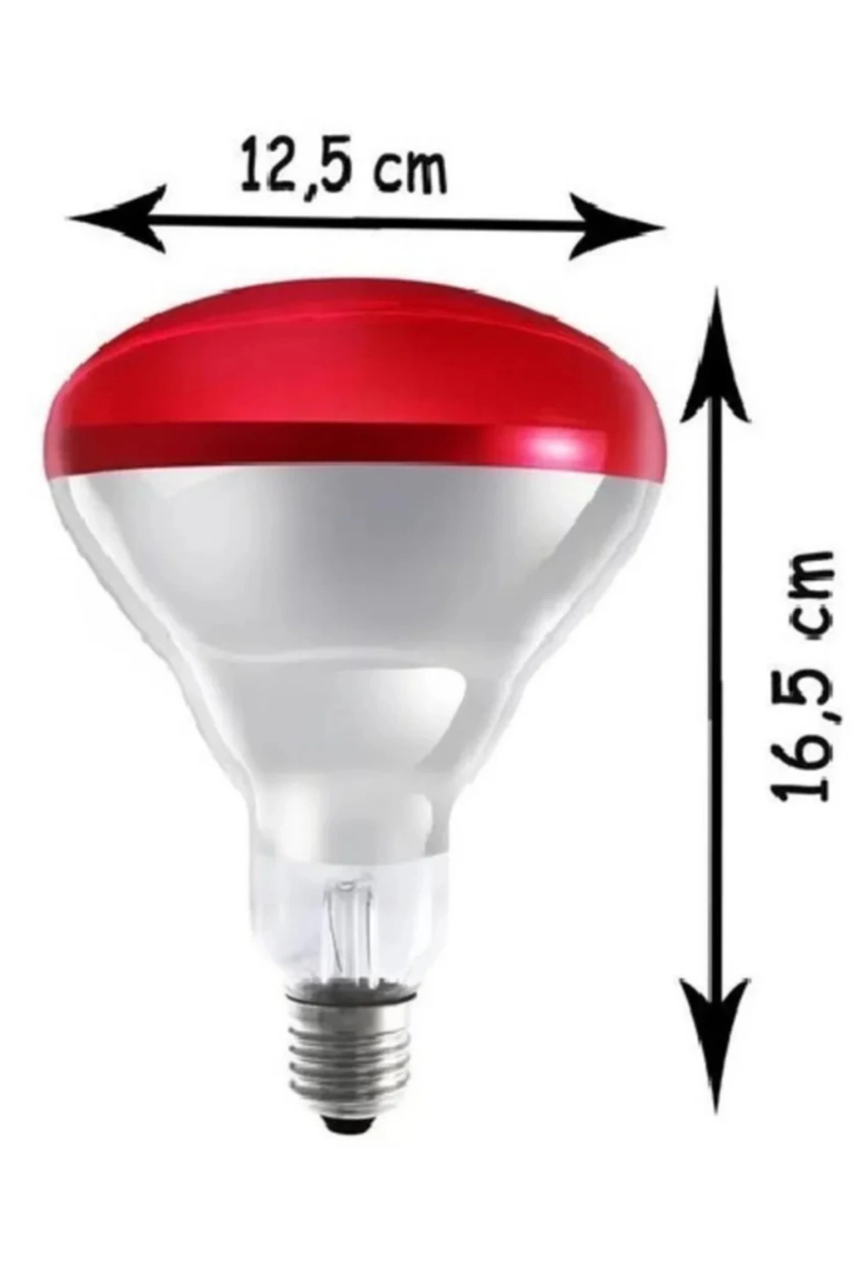 (6 Adet) 250W Kızılötesi Isıtıcılı Hayvan Isıtma ve Kuluçka Lambası (Kırmızı Işık) E27 (Kalın Duy) ( Bayi Depom )