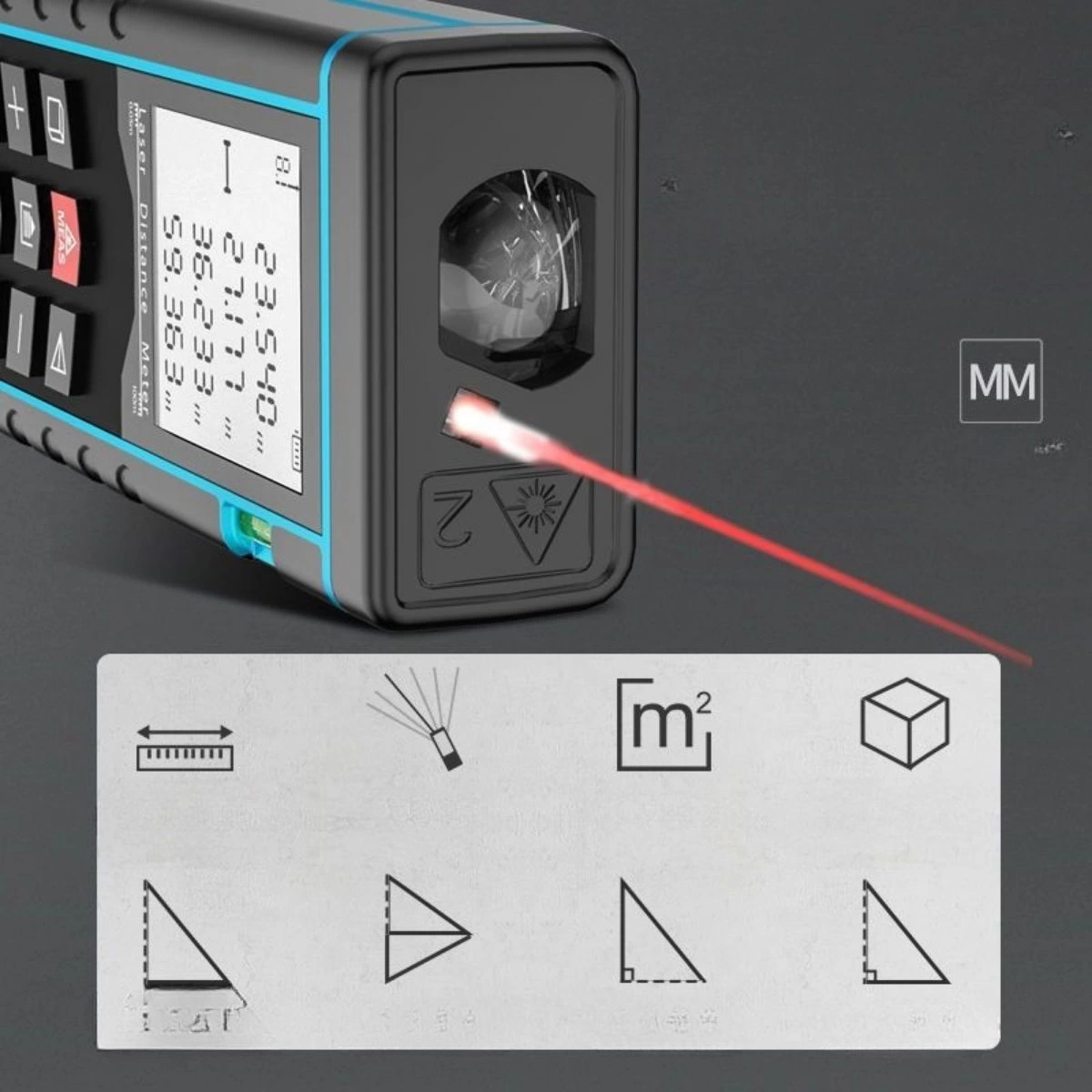 Profesyonel 40 Metre Dijital Lazer Metre Ölçer LCD Ekran, Su Terazili, Alan Hacim, Pisagor Hesaplama ve 20 Kayıt Hafızası ( Bayi Depom ) Profesyonel 40 Metre Dijital Lazer Metre Ölçer LCD Ekran, Su Terazili, Alan Hacim, Pisagor Hesaplama ve 20 Kayıt Hafızası ( Bayi Depom )