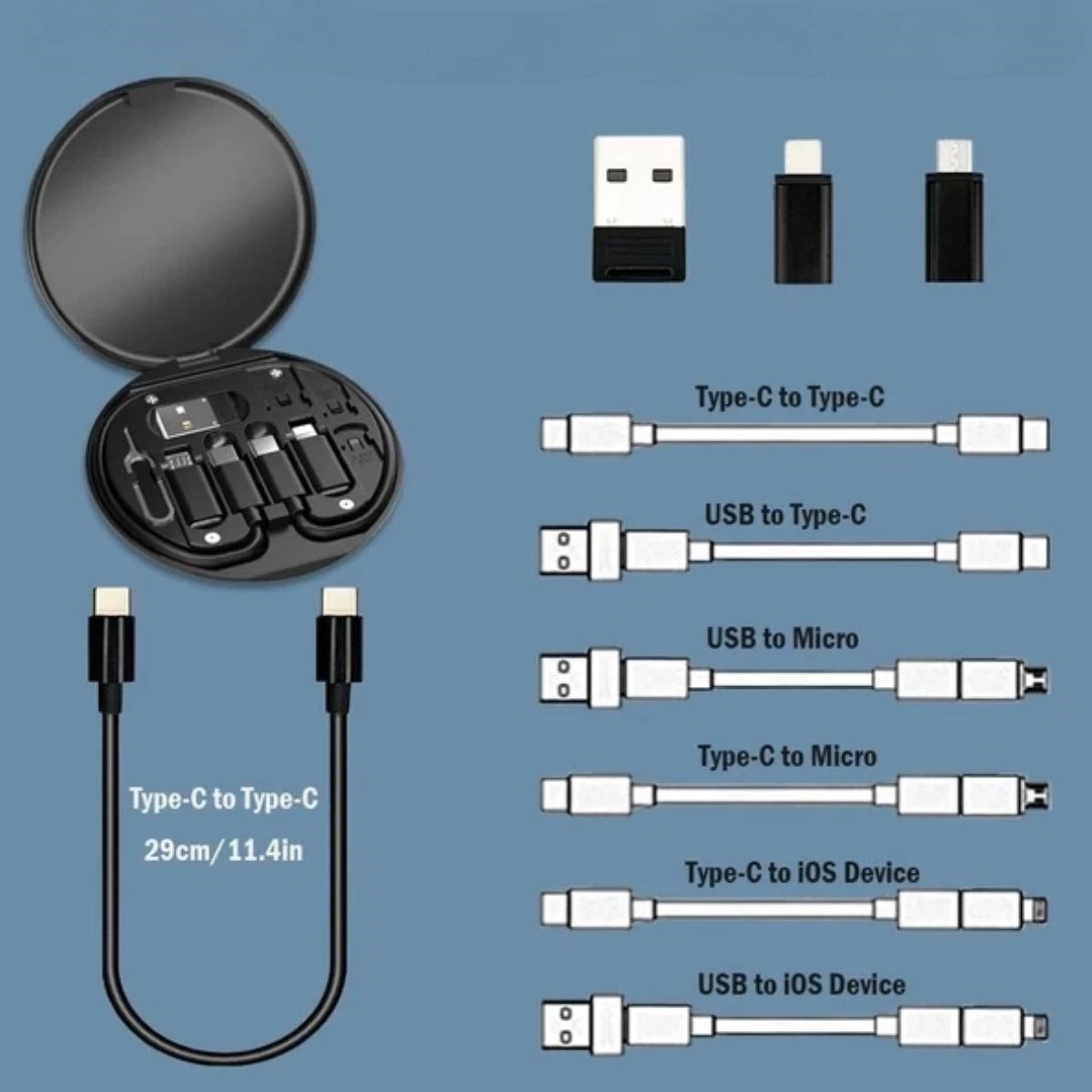 60w Destekli Kablo Kutusu Seyahat Kablo Seti 5'i 1 Arada Usb Type-c Şarj Kablosu Seti ( Bayi Depom ) 60w Destekli Kablo Kutusu Seyahat Kablo Seti 5'i 1 Arada Usb Type-c Şarj Kablosu Seti ( Bayi Depom )