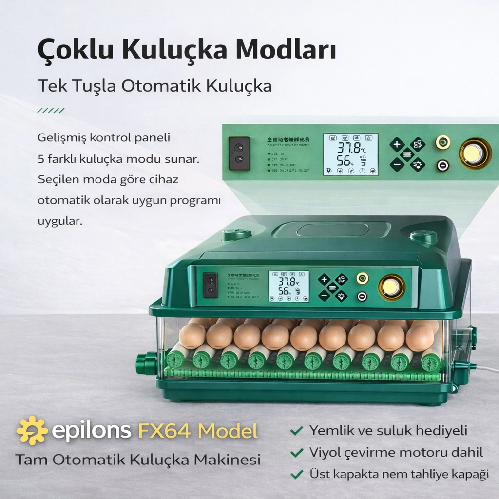 FX64 Model Tam Otomatik Kuluçka Makinesi Yeni Nesil Havalandırmalı Sulu Sistem ( Bayi Depom ) FX64 Model Tam Otomatik Kuluçka Makinesi Yeni Nesil Havalandırmalı Sulu Sistem ( Bayi Depom )