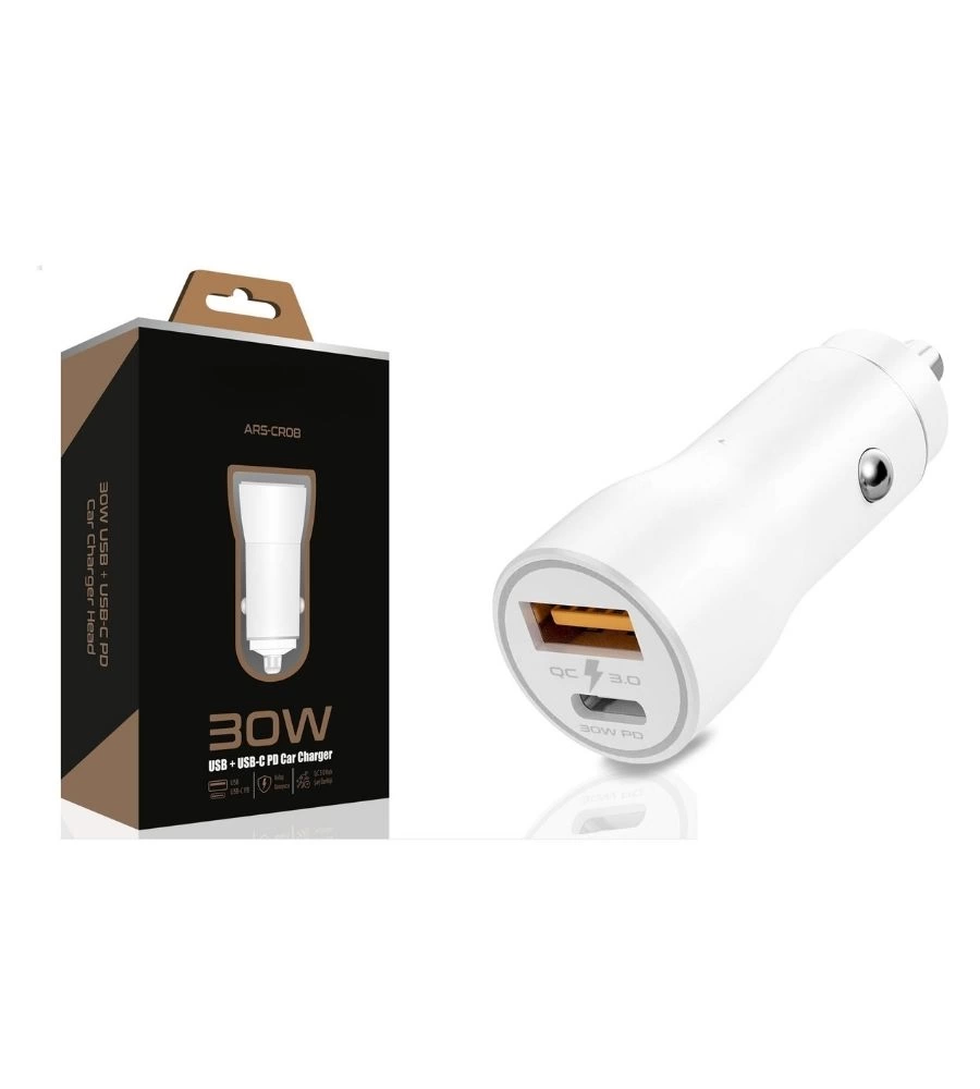 30W USB ve USB-C PD Araba Şarj Cihazı Hızlı Şarj, iPhone ve Android Uyumlu, Çift Çıkışlı ( Bayi Depom ) 30W USB ve USB-C PD Araba Şarj Cihazı Hızlı Şarj, iPhone ve Android Uyumlu, Çift Çıkışlı ( Bayi Depom )