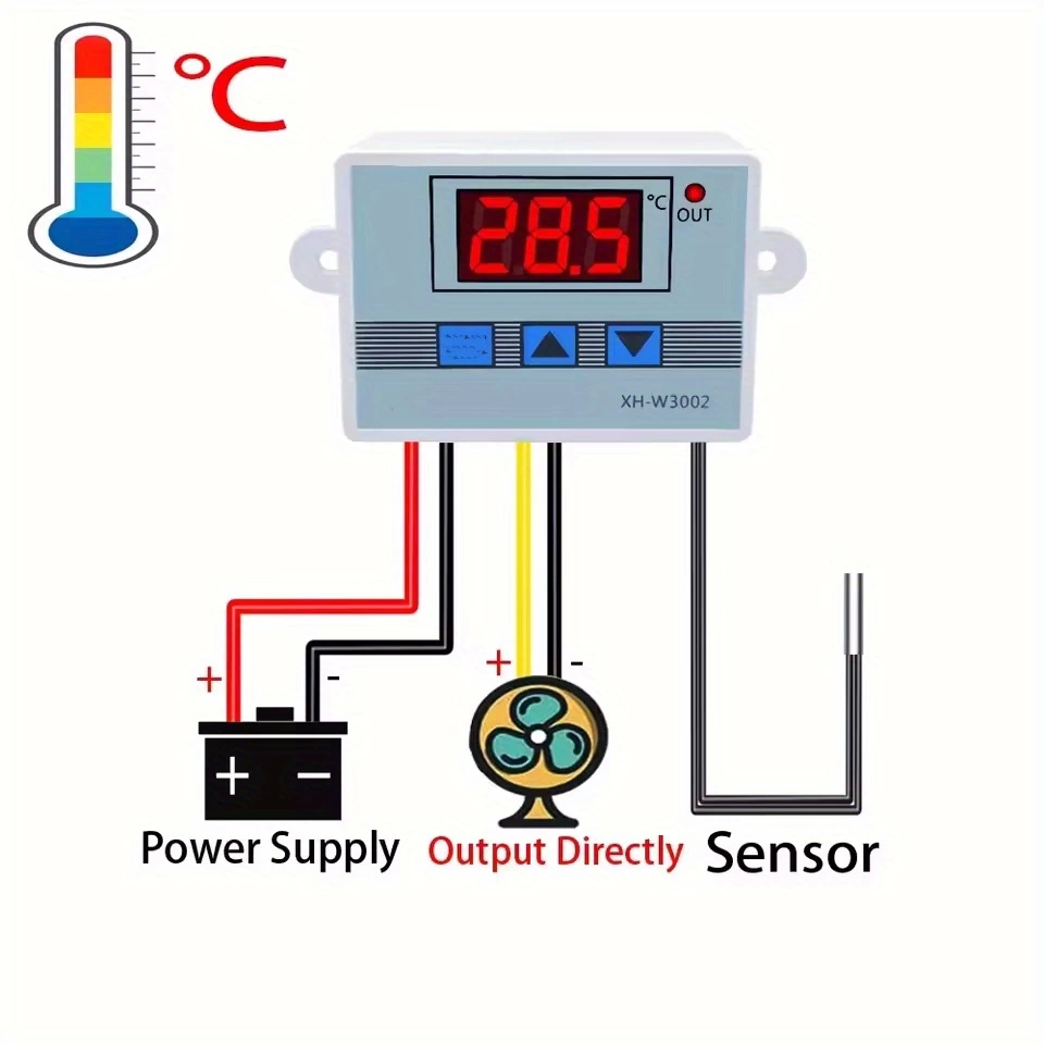 Dijital Termostat XH-W3002 LED Ekranlı Sıcaklık Kontrol Cihazı 220V ( Bayi Depom ) Dijital Termostat XH-W3002 LED Ekranlı Sıcaklık Kontrol Cihazı 220V ( Bayi Depom )