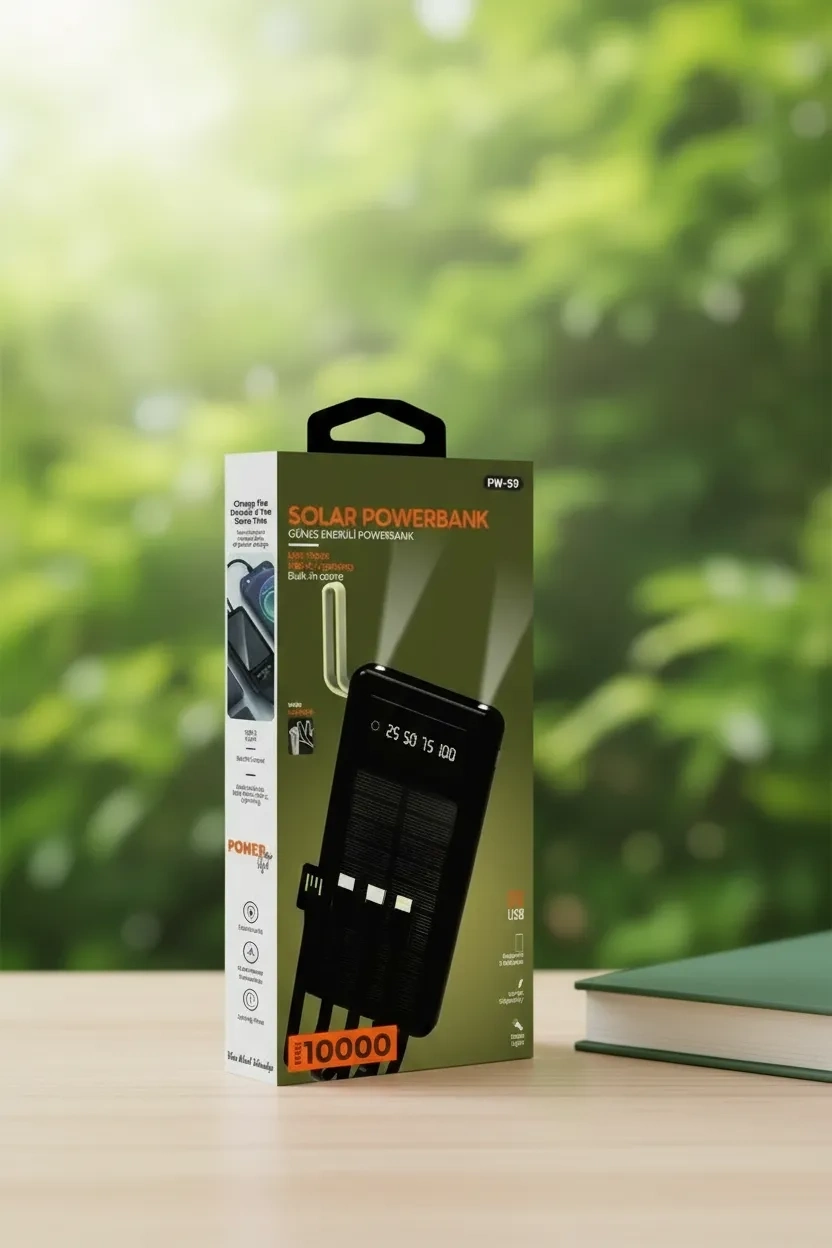 10000mah Güneş Enerjili Taşınabilir Şarj Cihazı - Çift Led Fenerli, Lcd , 2 Usb-C Powerbank ( Bayi Depom ) 10000mah Güneş Enerjili Taşınabilir Şarj Cihazı - Çift Led Fenerli, Lcd , 2 Usb-C Powerbank ( Bayi Depom )