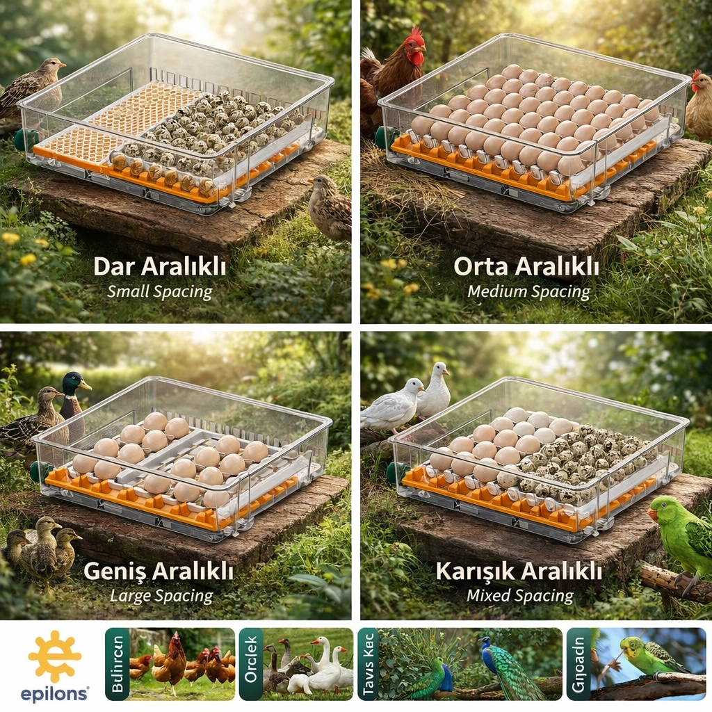 EP120 Yumurta Kapasiteli Tam Otomatik Kuluçka Makinesi - Yeni Nesil Harici Suluklu, Dijital Nem ve Sıcaklık Göstergeli ( Bayi Depom ) EP120 Yumurta Kapasiteli Tam Otomatik Kuluçka Makinesi - Yeni Nesil Harici Suluklu, Dijital Nem ve Sıcaklık Göstergeli ( Bayi Depom )