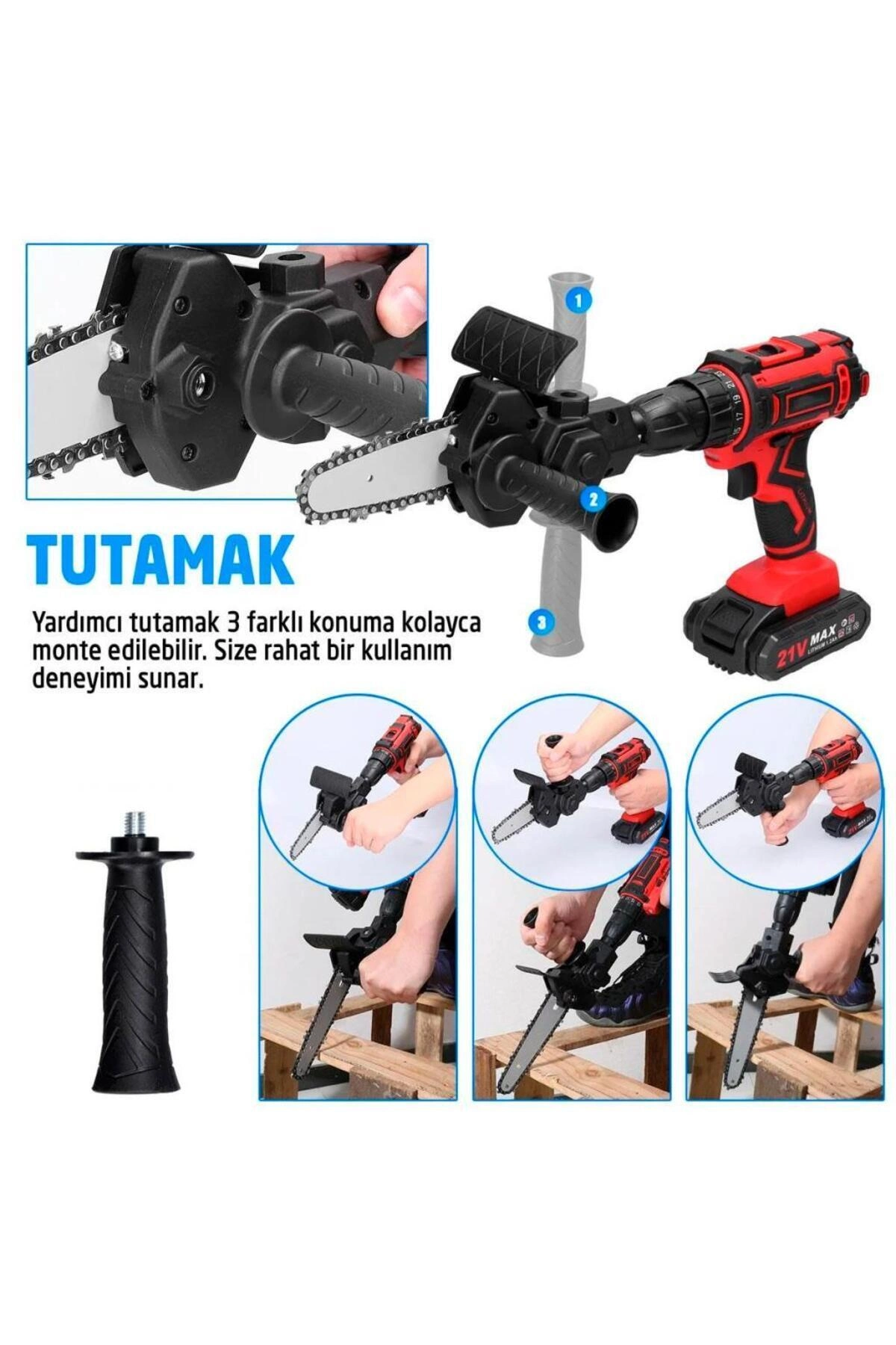 Matkap Ucuna Takılabilen Zincirli Dal Budama Aparatı Ağaç ve Bahçe Budama Testere Aparatı ( Bayi Depom ) Matkap Ucuna Takılabilen Zincirli Dal Budama Aparatı Ağaç ve Bahçe Budama Testere Aparatı ( Bayi Depom )