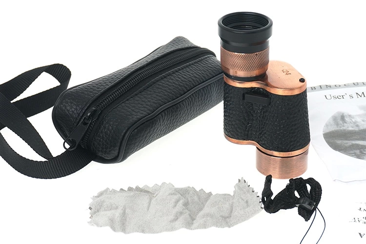 6x24  Baıgısh, Askeri Tarzi Pirinç Ve Deri Kaplamalı, Deri çantalı Monocular Dürbün Princ ( Bayi Depom )