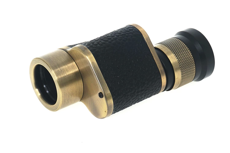 6x24  Baıgısh, Askeri Tarzi Pirinç Ve Deri Kaplamalı, Deri çantalı Monocular Dürbün Sarı ( Bayi Depom )