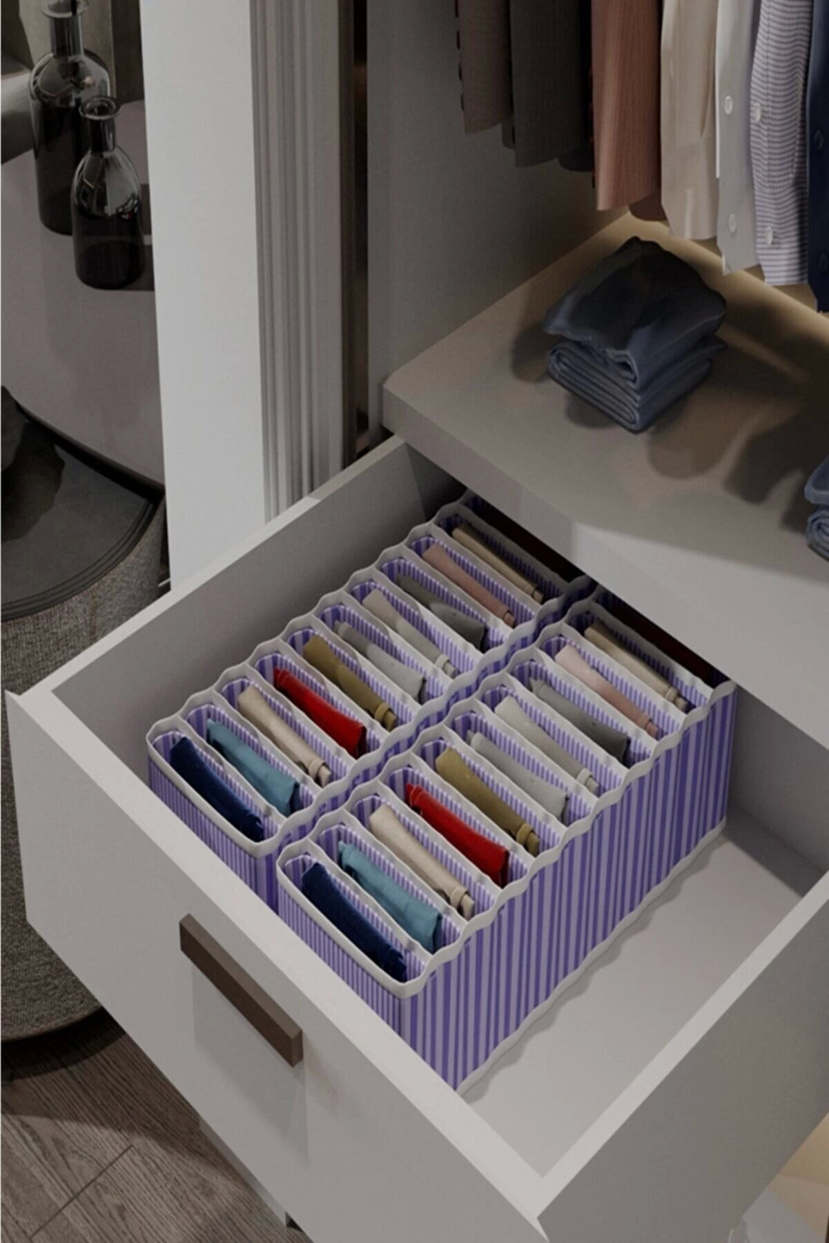 8 Bölmeli Dolap ve Çekmece Içi Düzenleyici Akordiyon Organizer L-00517 (3 Adet) ( Bayi Depom ) 8 Bölmeli Dolap ve Çekmece Içi Düzenleyici Akordiyon Organizer L-00517 (3 Adet) ( Bayi Depom )