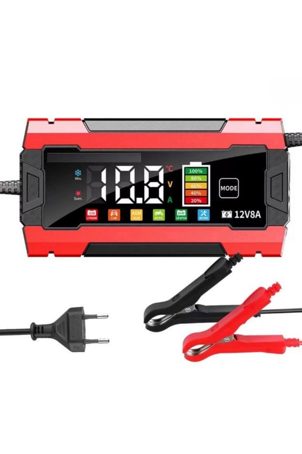 12V 8A Akıllı Akü Şarj Cihazı 12V 8A LCD Ekranlı Pulse Repair Otomatik Akü Şarj & Desülfatör ( Bayi Depom ) 12V 8A Akıllı Akü Şarj Cihazı 12V 8A LCD Ekranlı Pulse Repair Otomatik Akü Şarj & Desülfatör ( Bayi Depom )