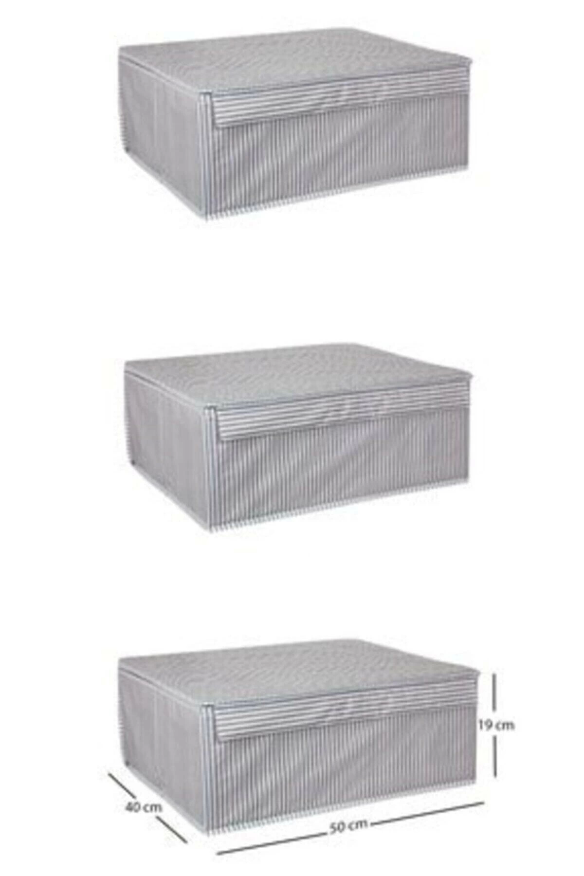 Baza Altı Boy Çok Amaçlı Düzenleyici Kutu Organizer Cırt Cırtlı Hurç 19cm X 40cm X 50cm (10 Adet) ( Bayi Depom )