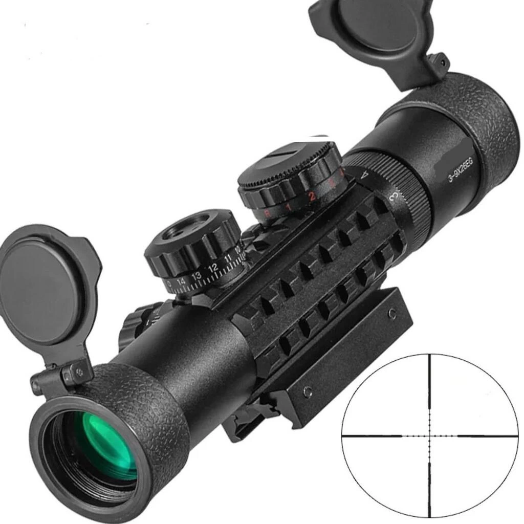 C3-9X26eg   Raylı Çift ışıklı  Dürbünü  11mm/22mm ( Bayi Depom )
