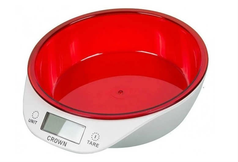 Crown Dijital Lüks Kefeli Mutfak Terazisi 5 Kg Çıkarılabilir Ölçü Kabı Terazi Tartı Gram ( Bayi Depom )